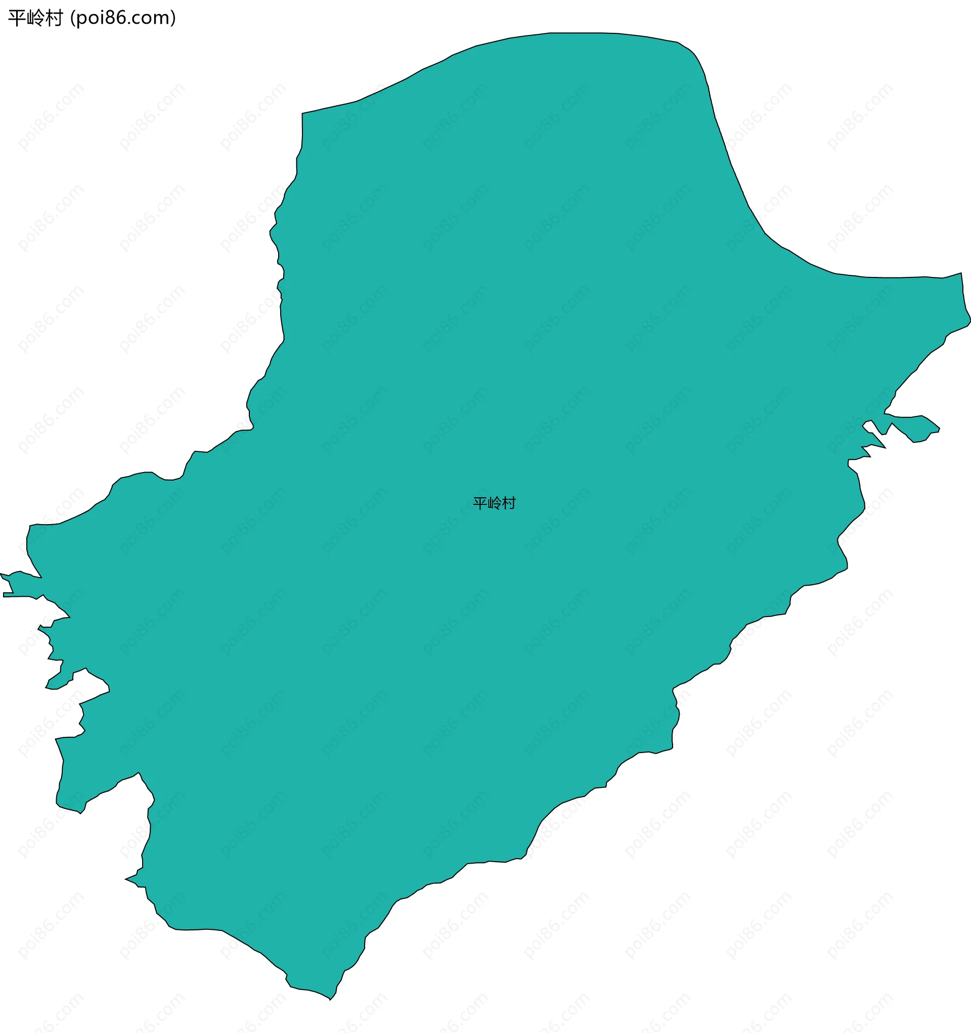 平岭村边界地图