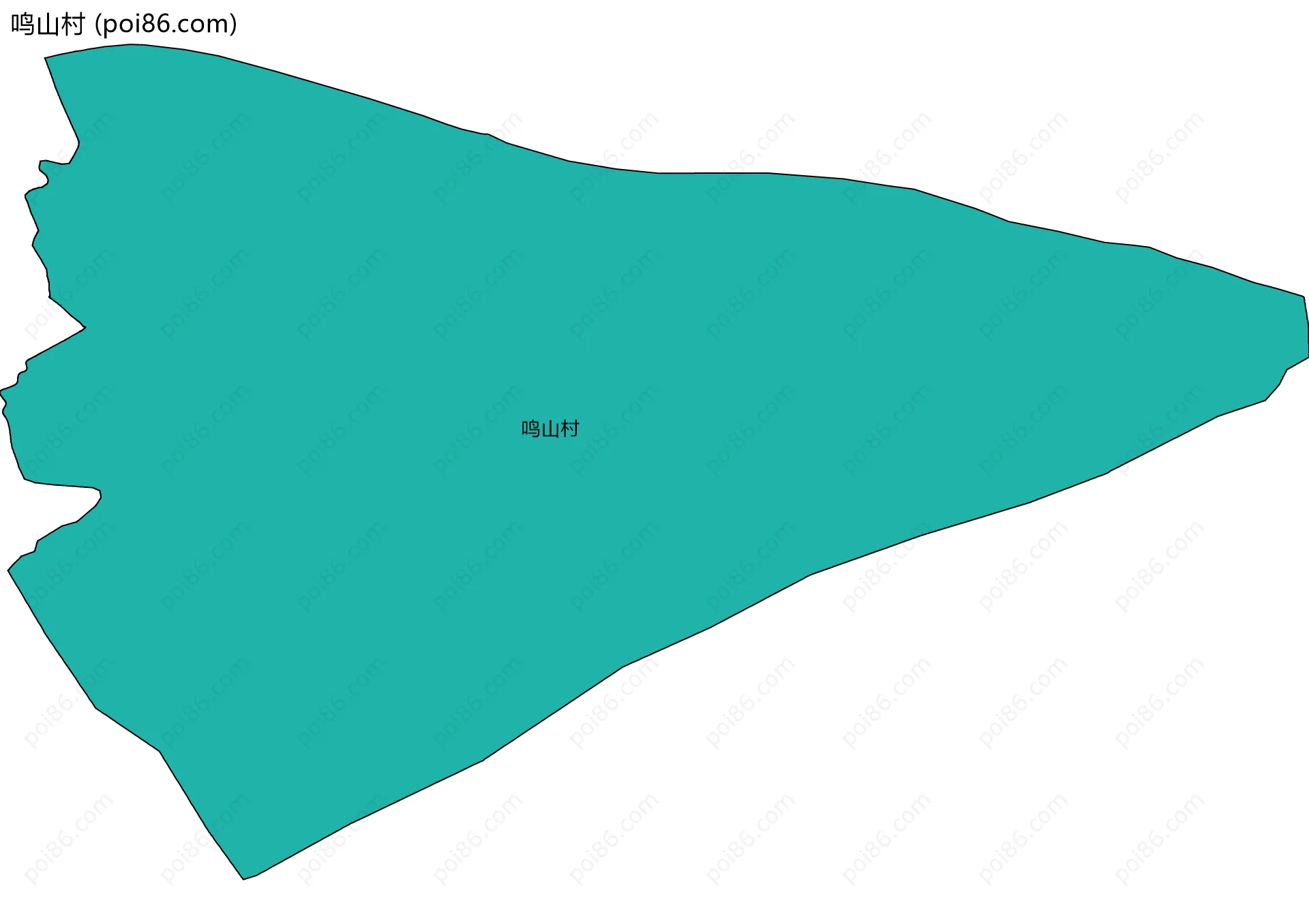 鸣山村边界地图