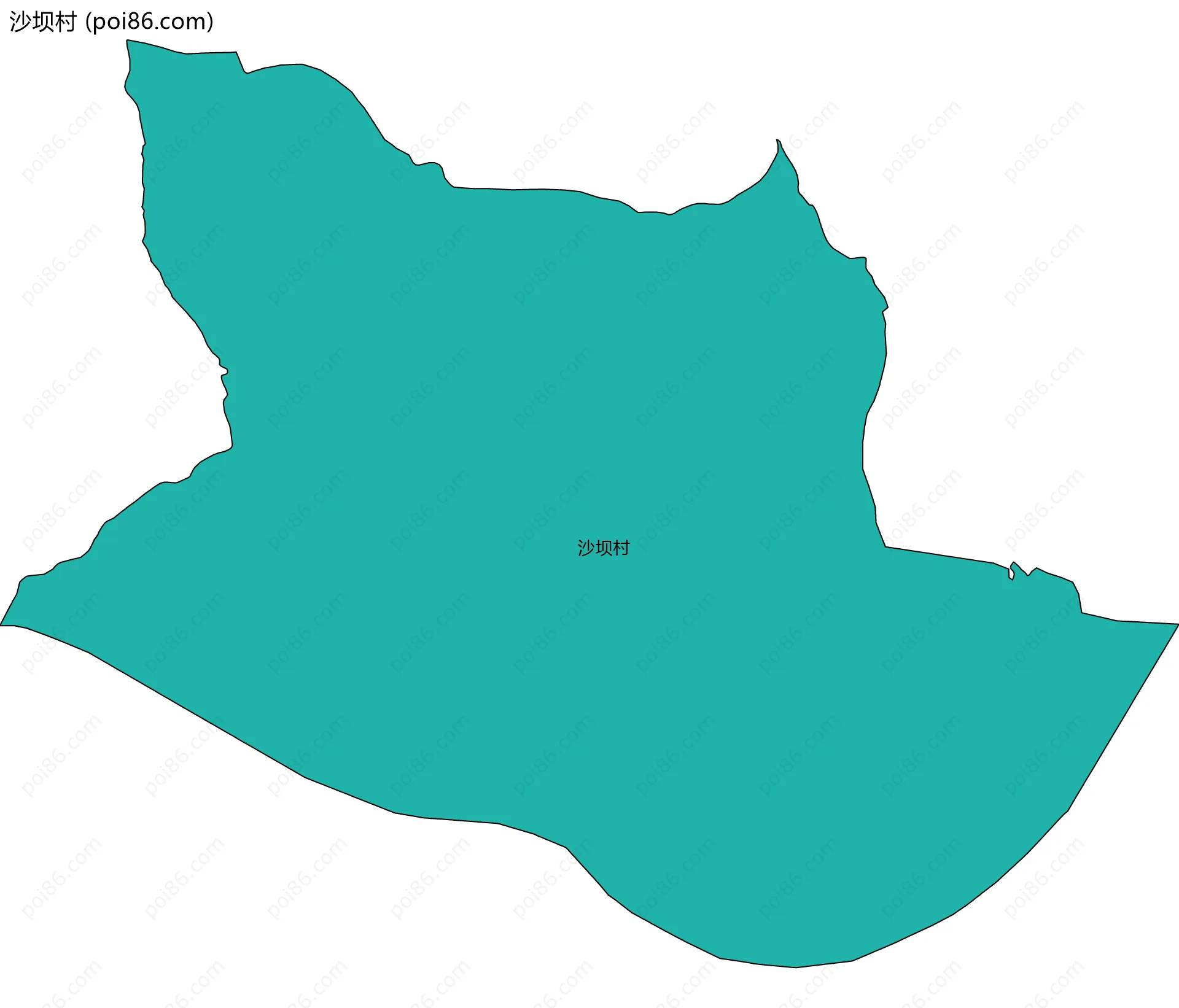 沙坝村边界地图