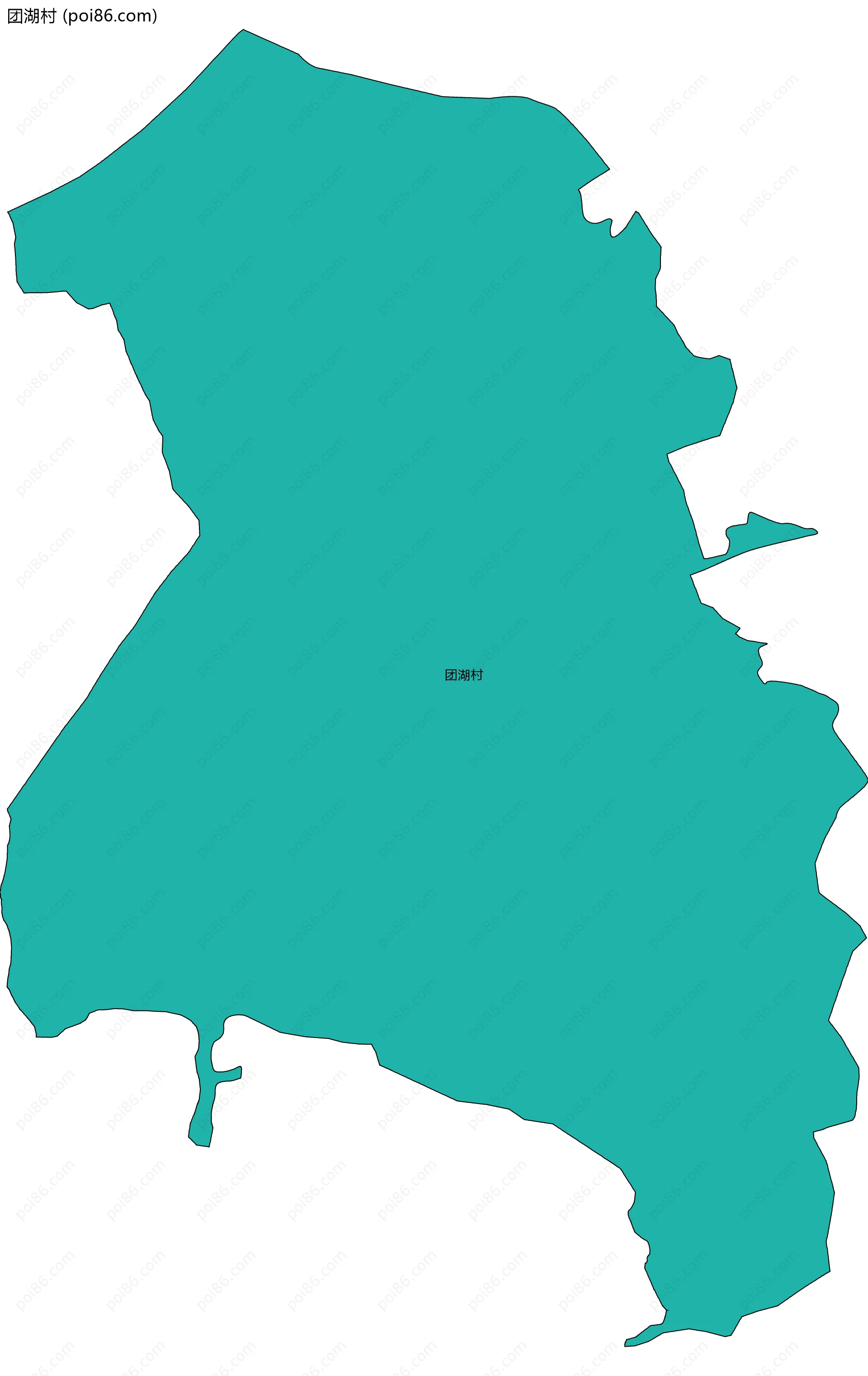 团湖村边界地图