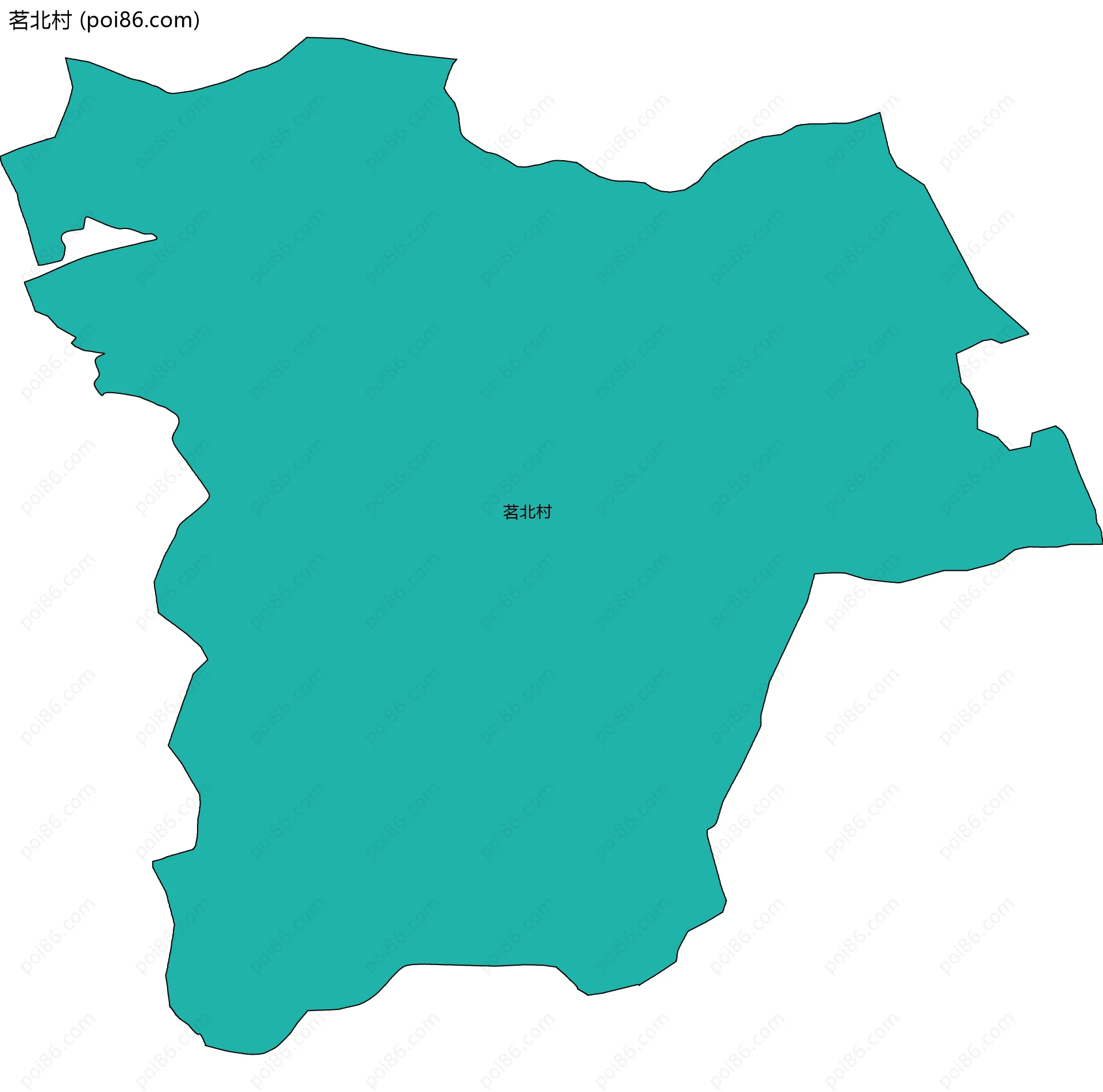 茗北村边界地图