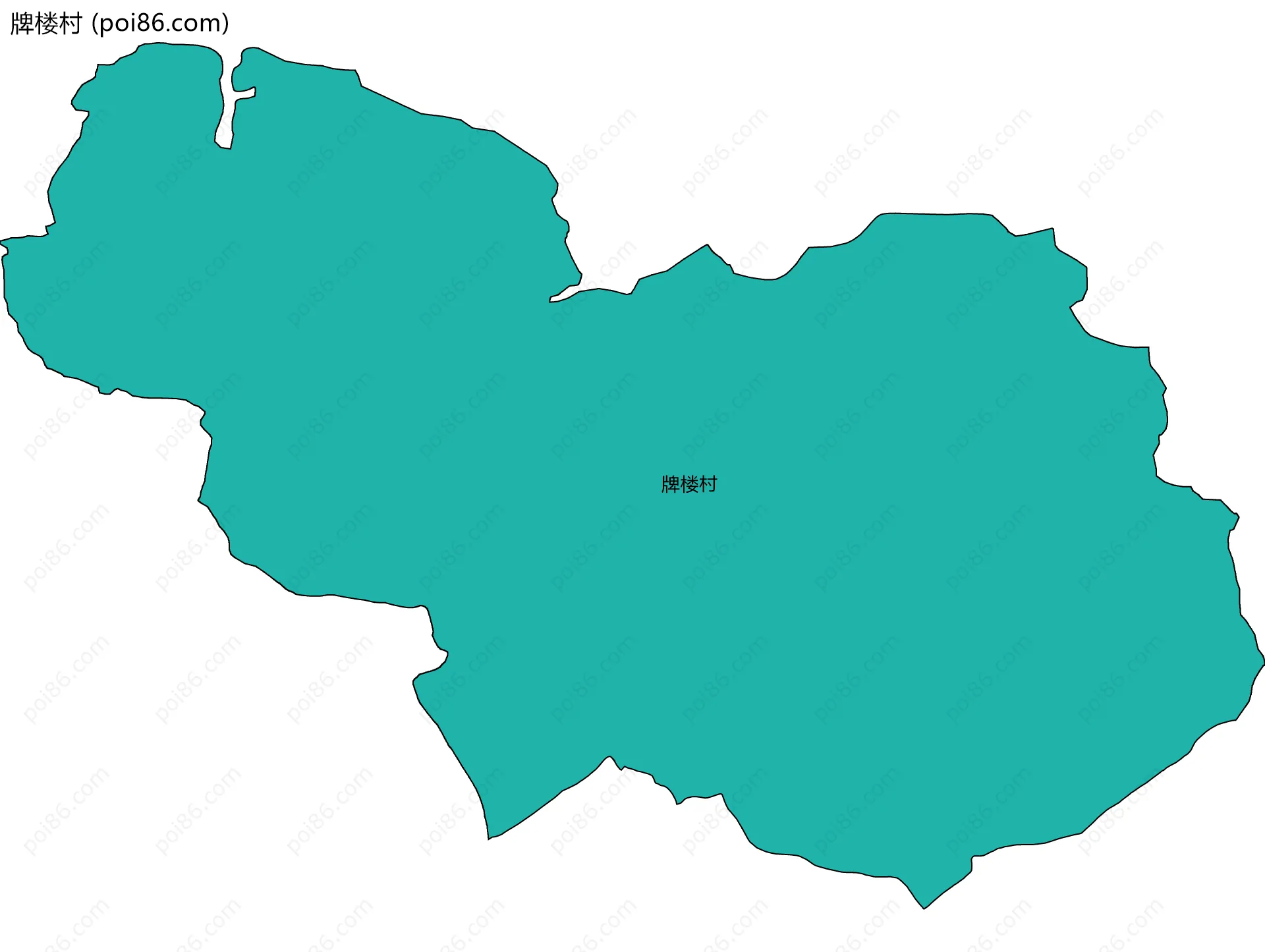 牌楼村边界地图