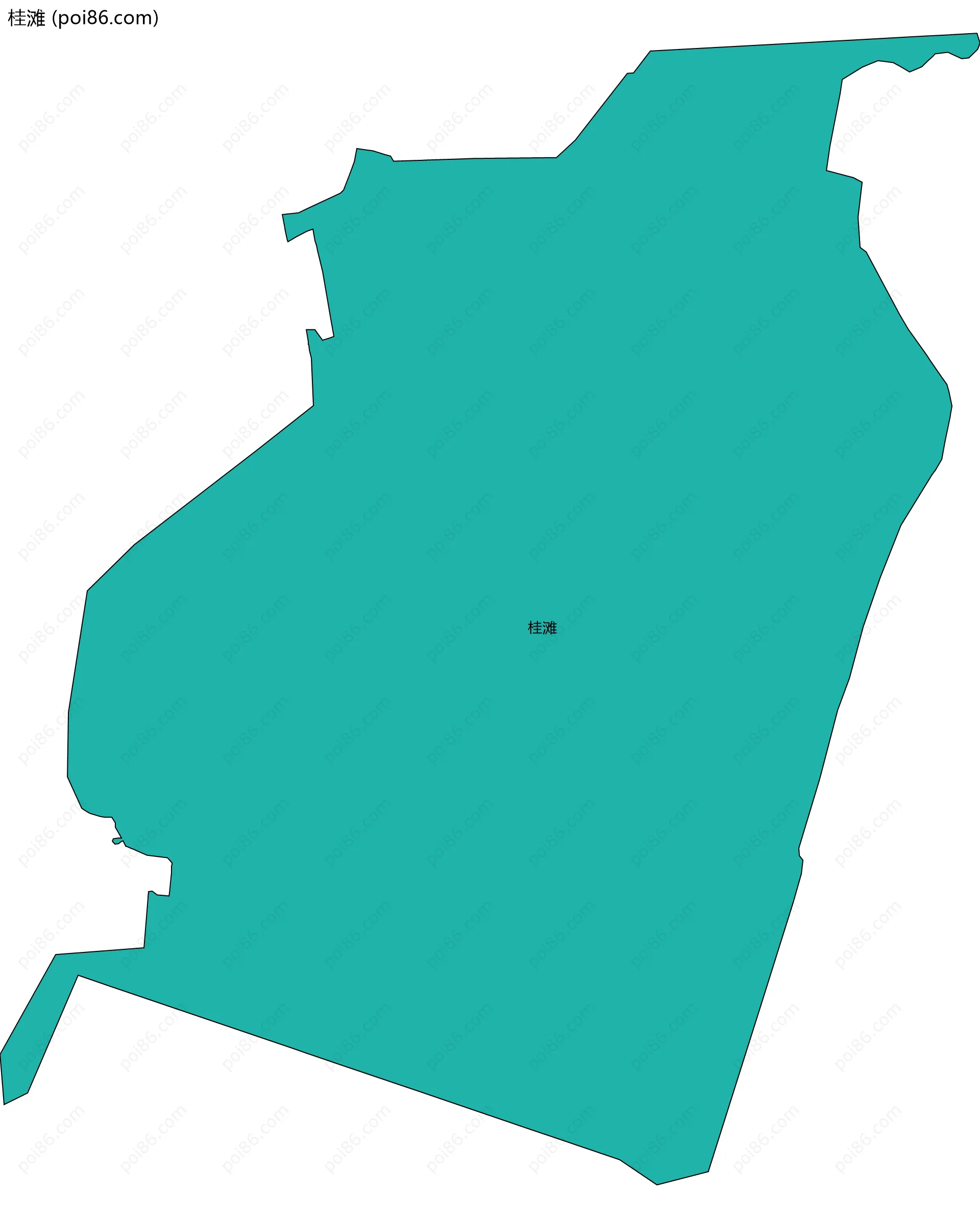 桂滩边界地图
