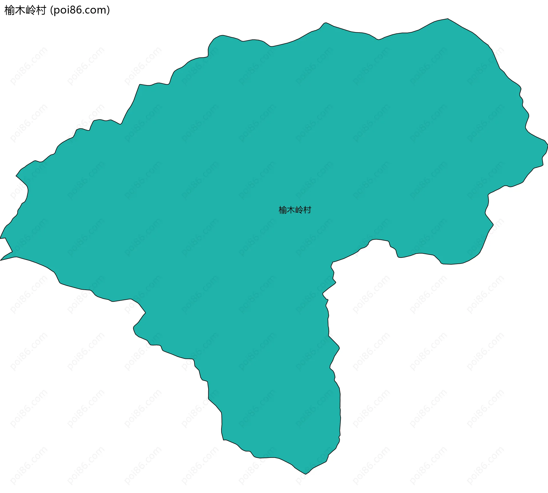 榆木岭村边界地图