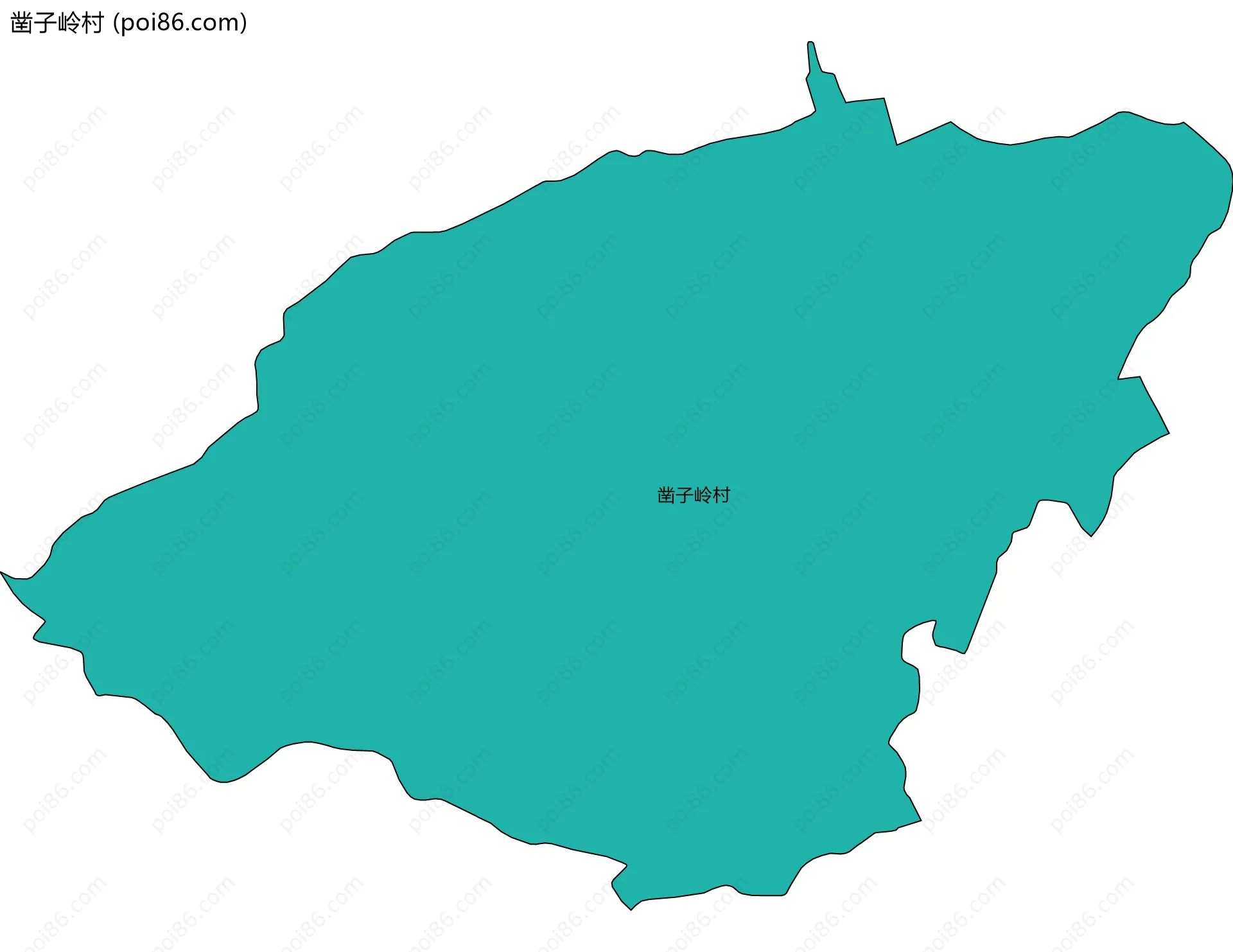 凿子岭村边界地图