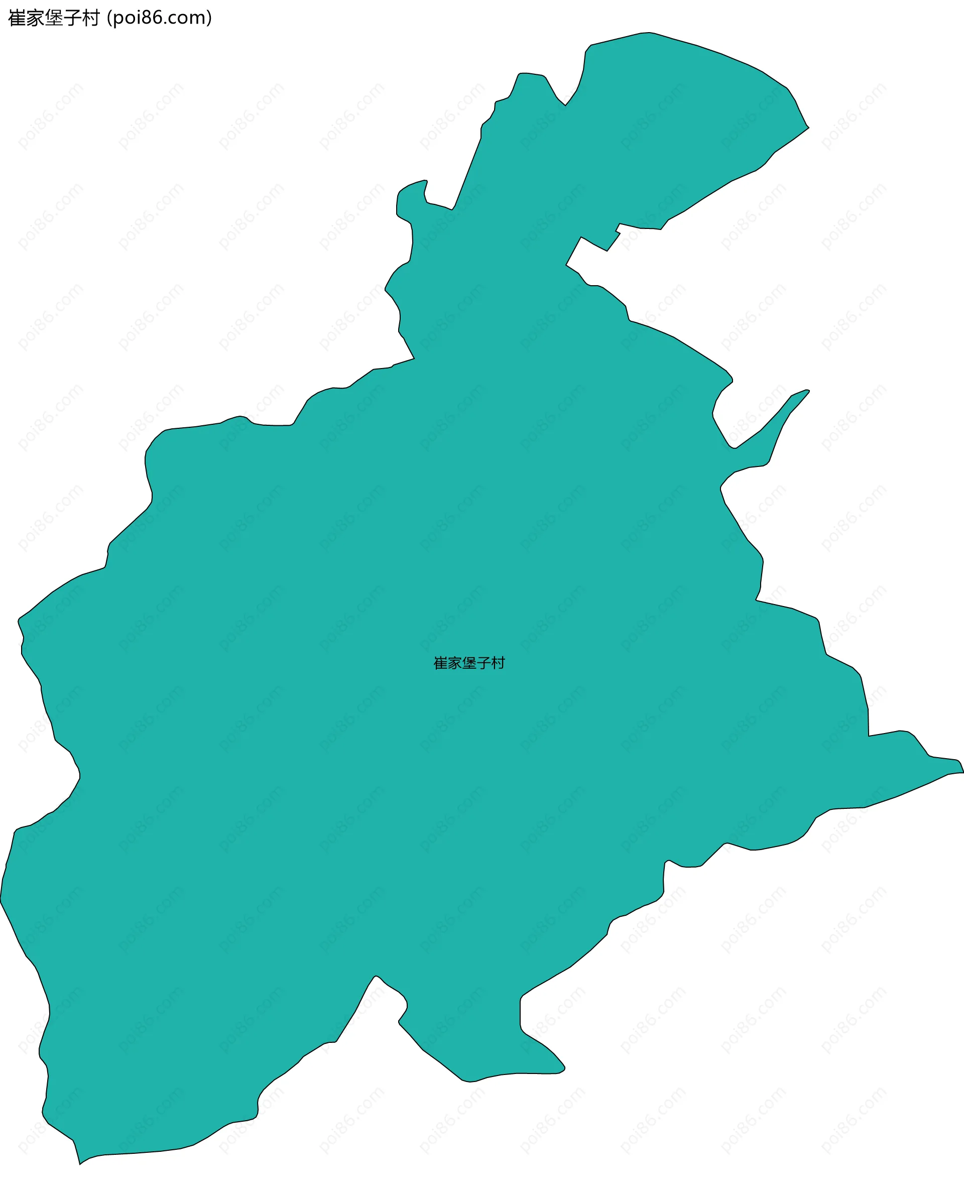 崔家堡子村边界地图