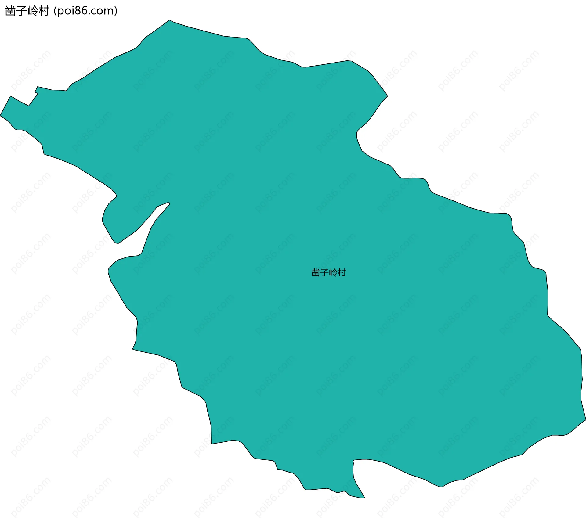 凿子岭村边界地图