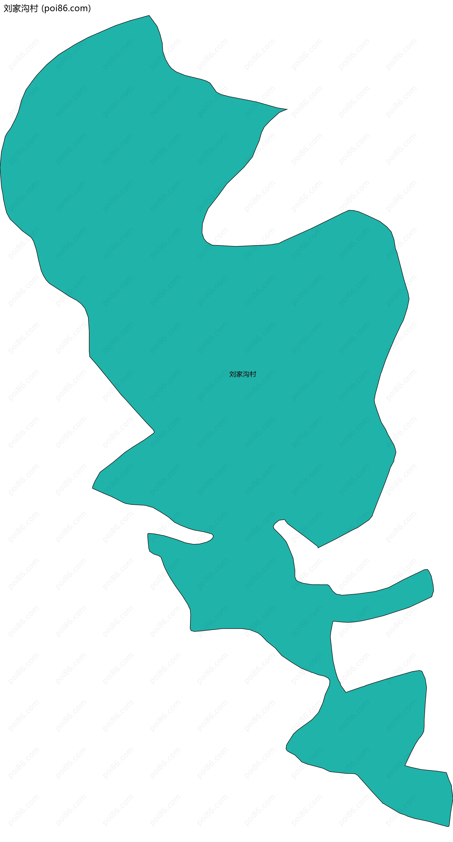 刘家沟村边界地图