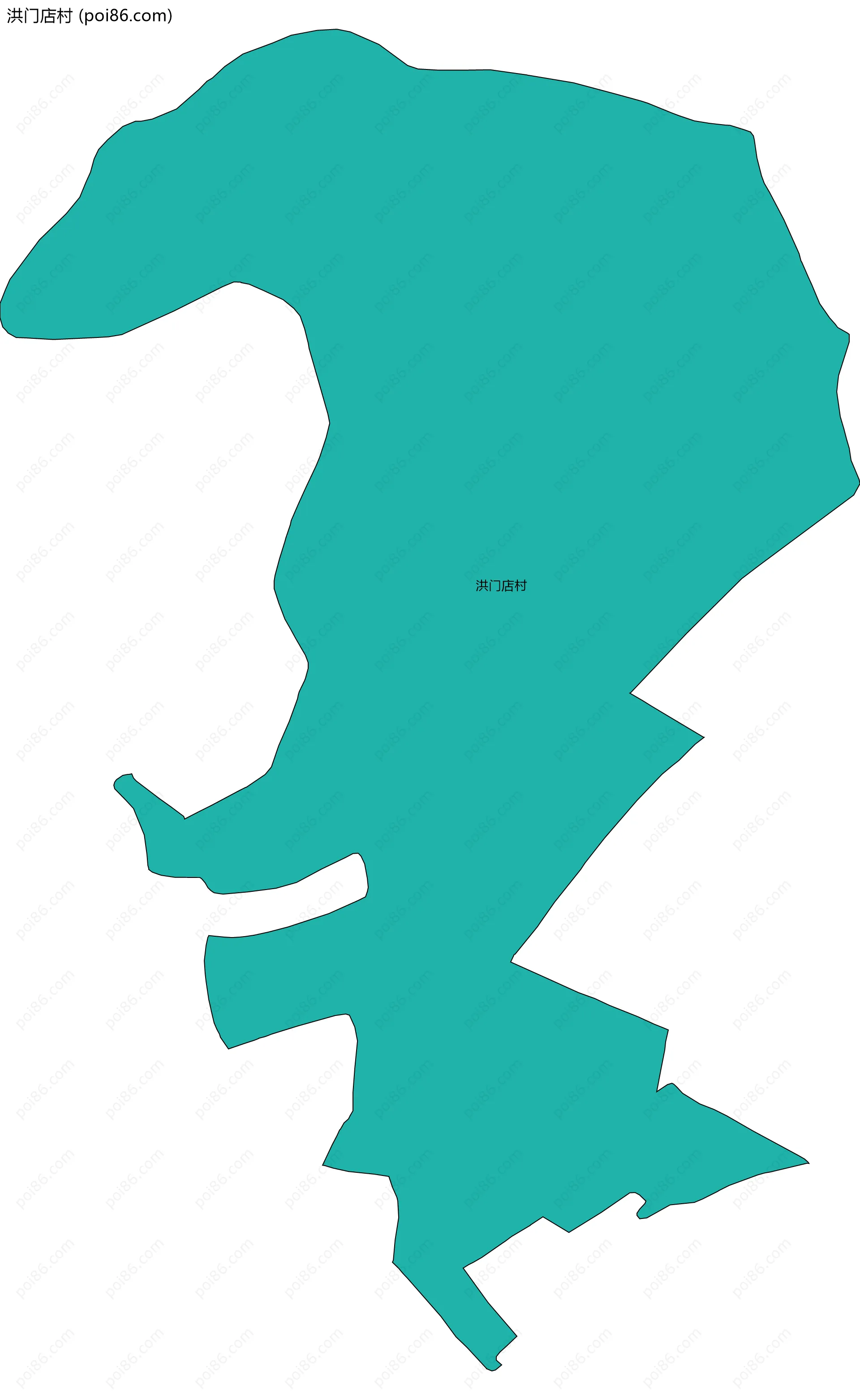 洪门店村边界地图