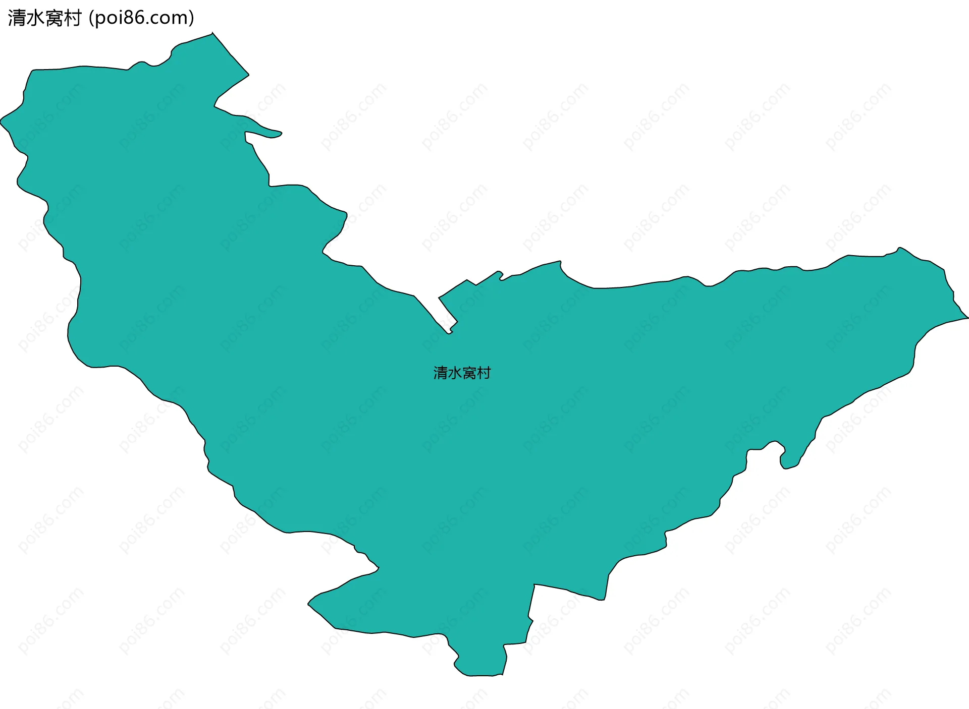 清水窝村边界地图