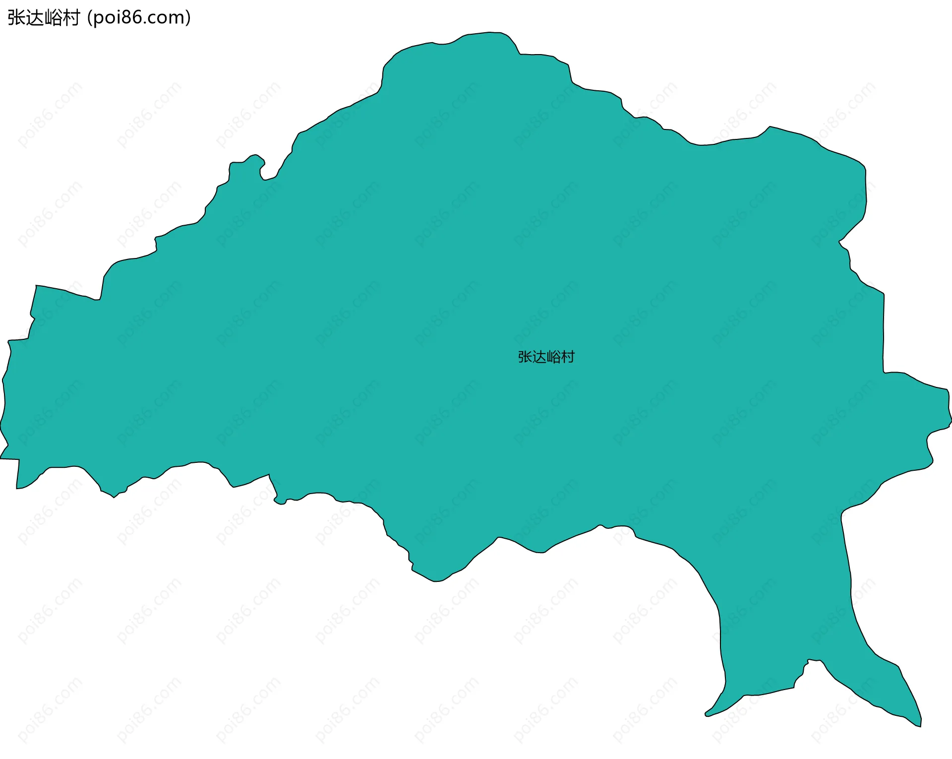 张达峪村边界地图