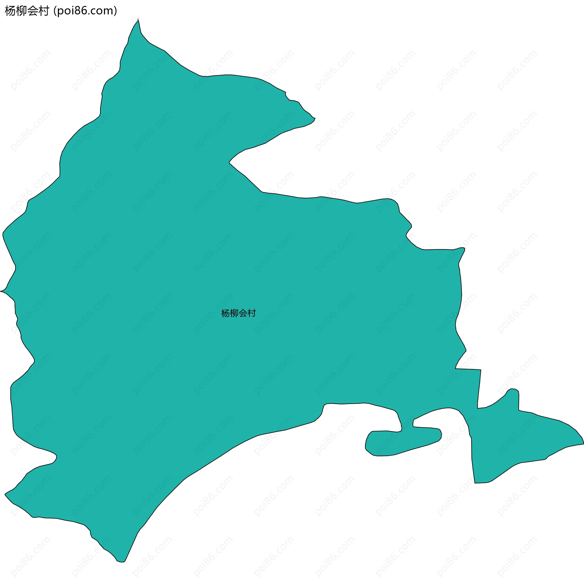 杨柳会村边界地图