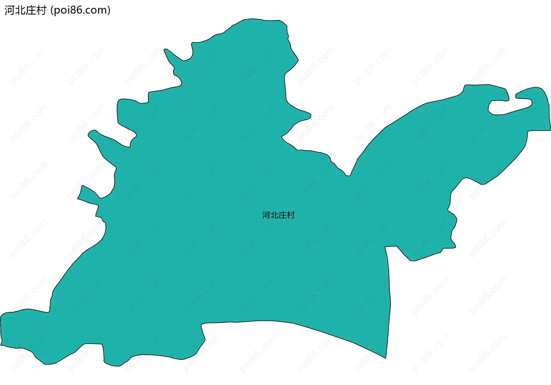 河北庄村边界地图