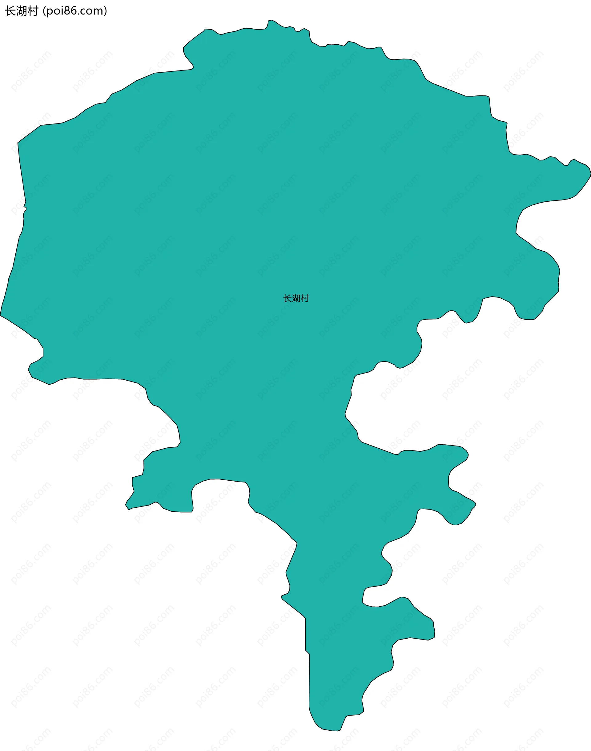 长湖村边界地图
