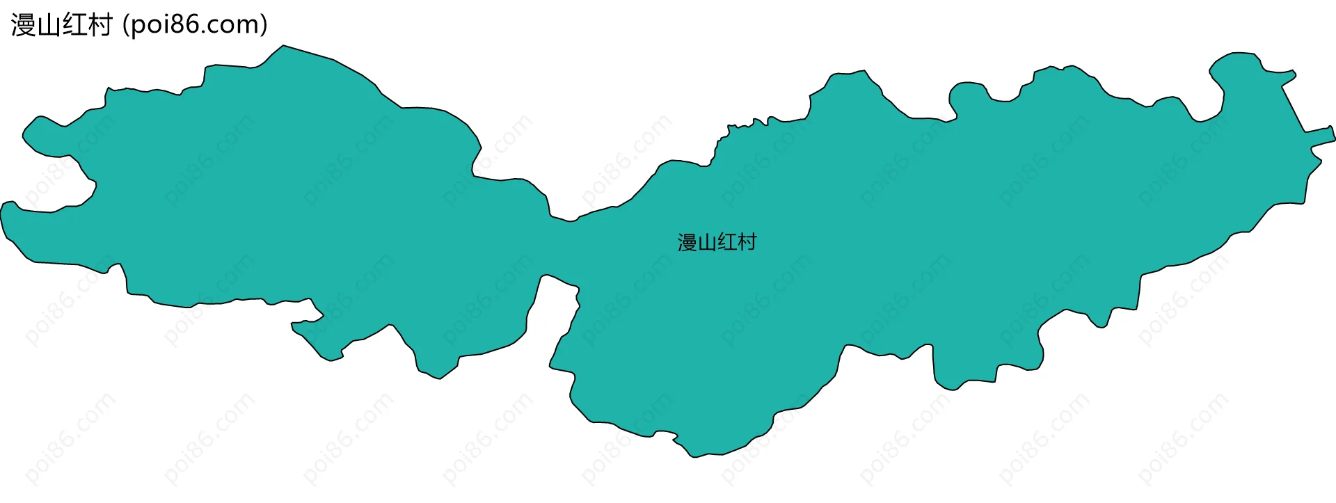 漫山红村边界地图