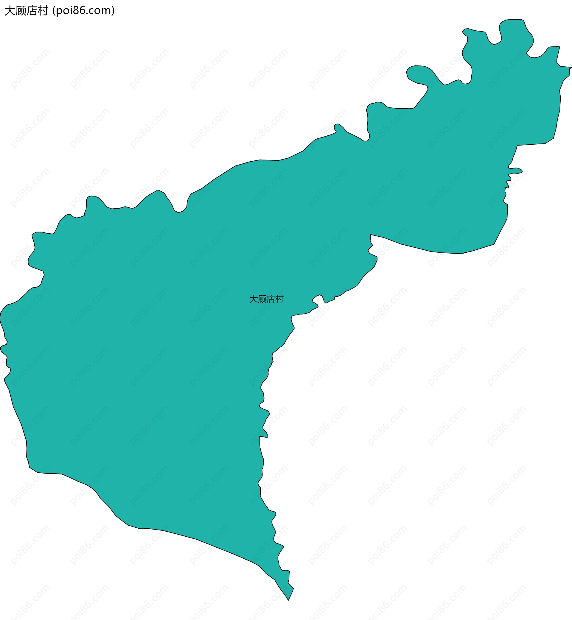 大顾店村边界地图