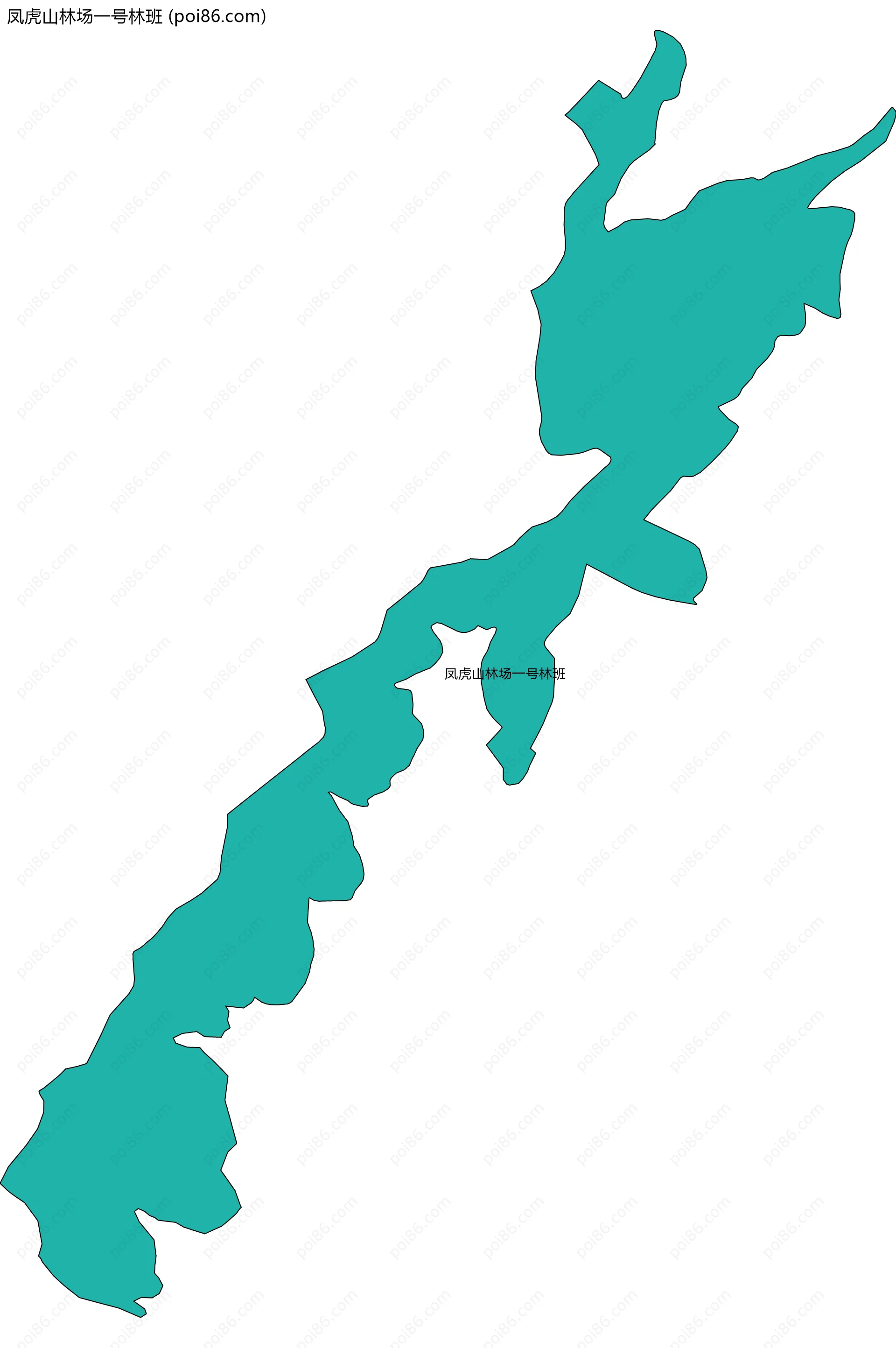 凤虎山林场一号林班边界地图
