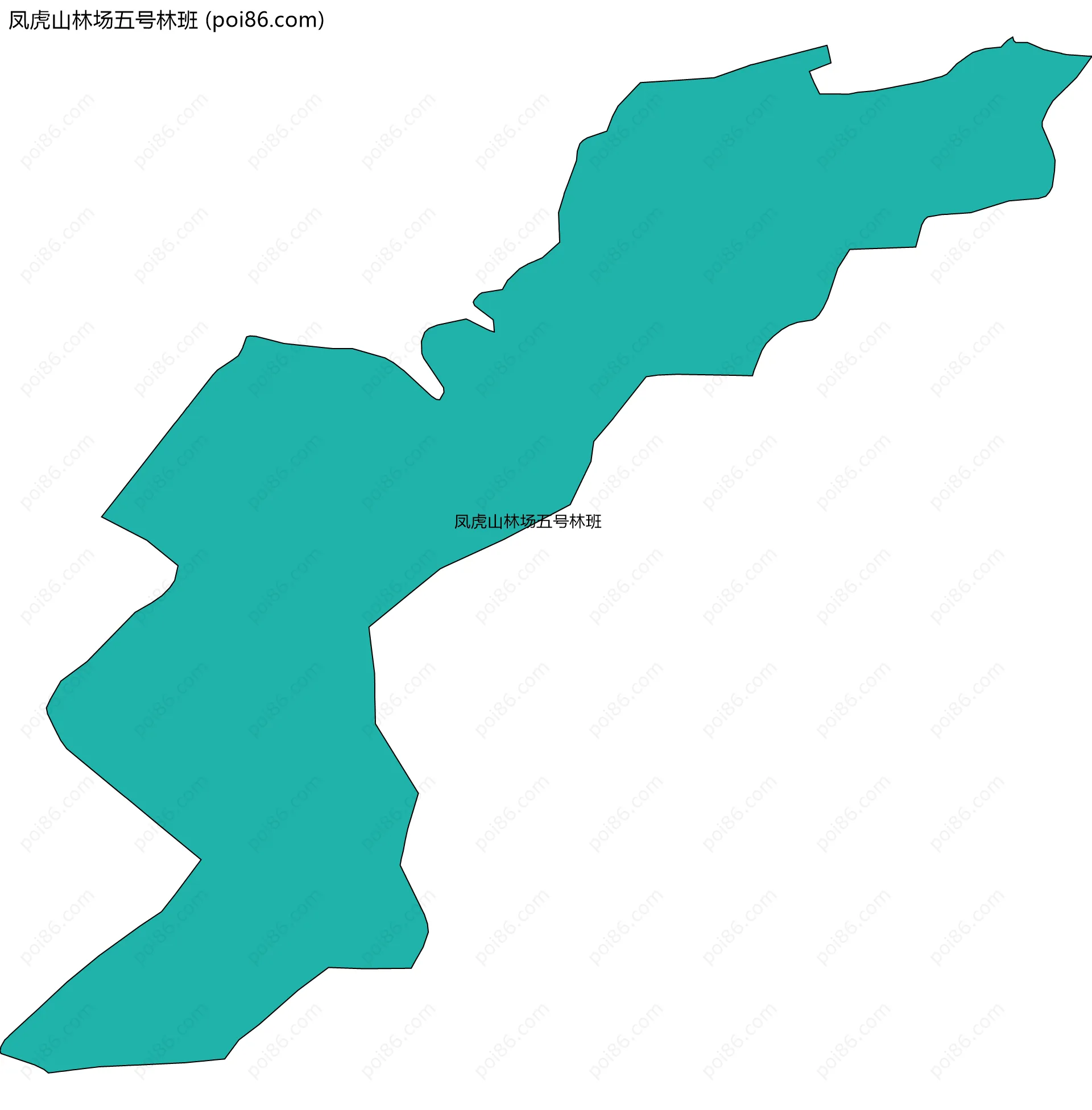 凤虎山林场五号林班边界地图