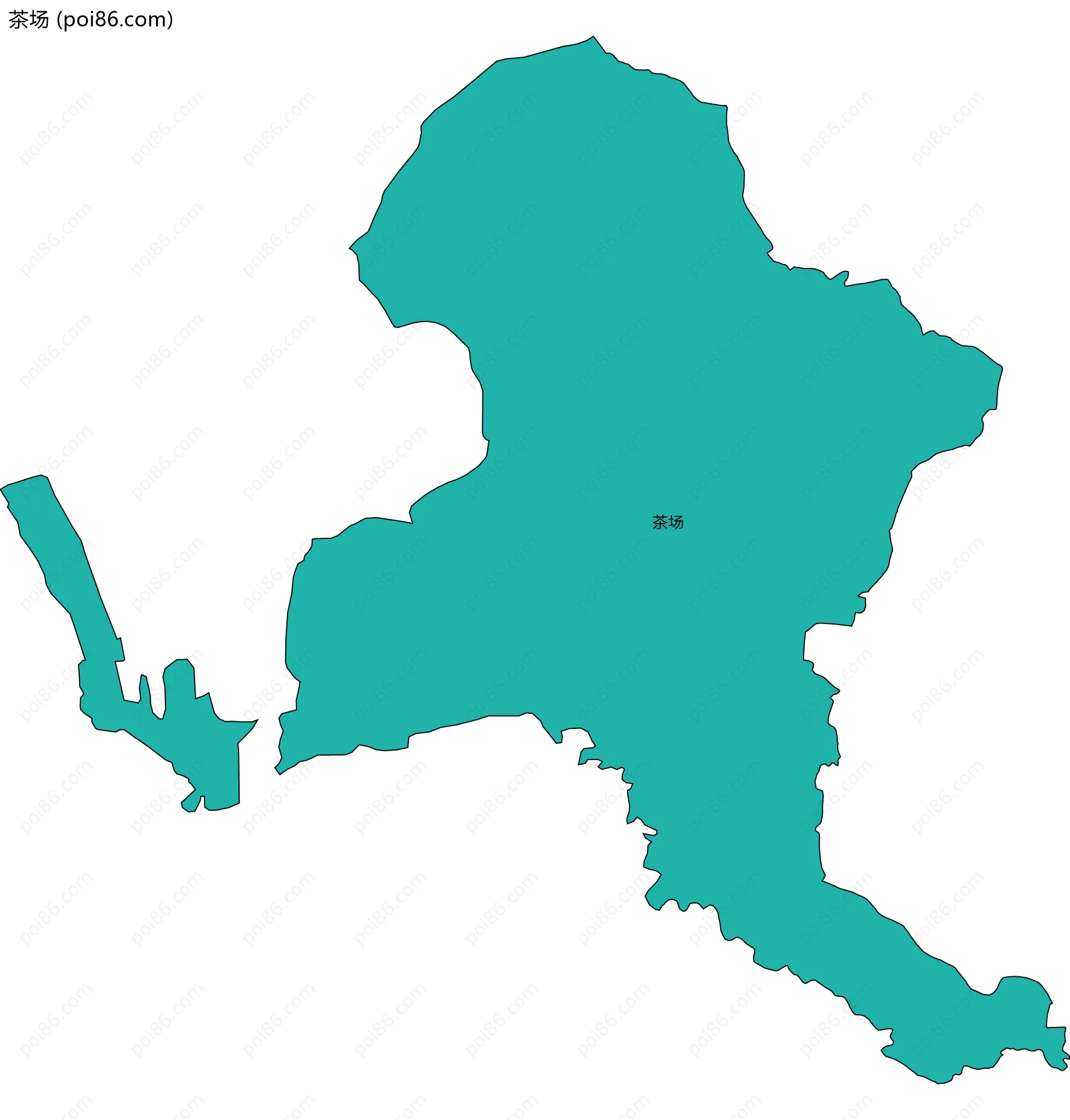 茶场边界地图
