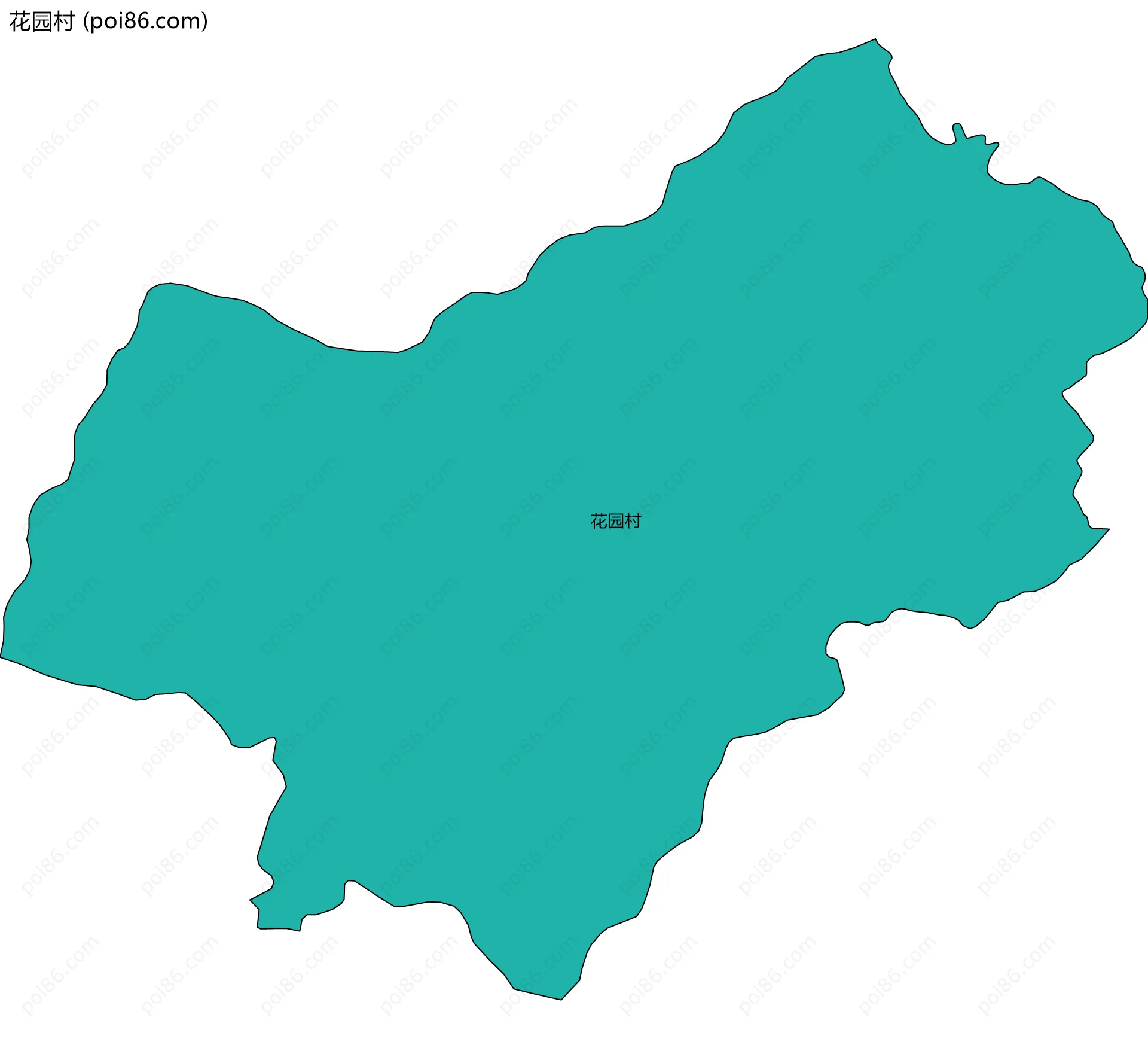 花园村边界地图