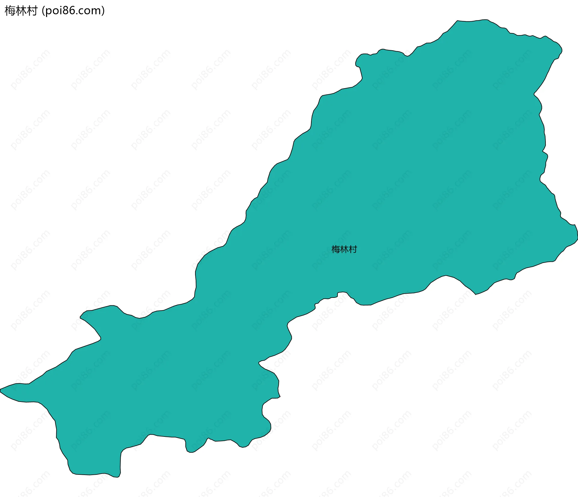 梅林村边界地图