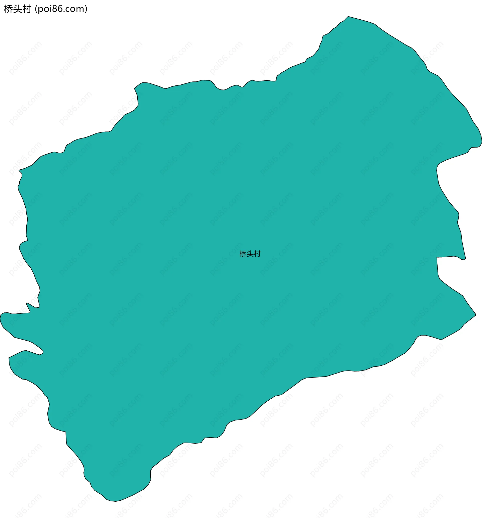 桥头村边界地图