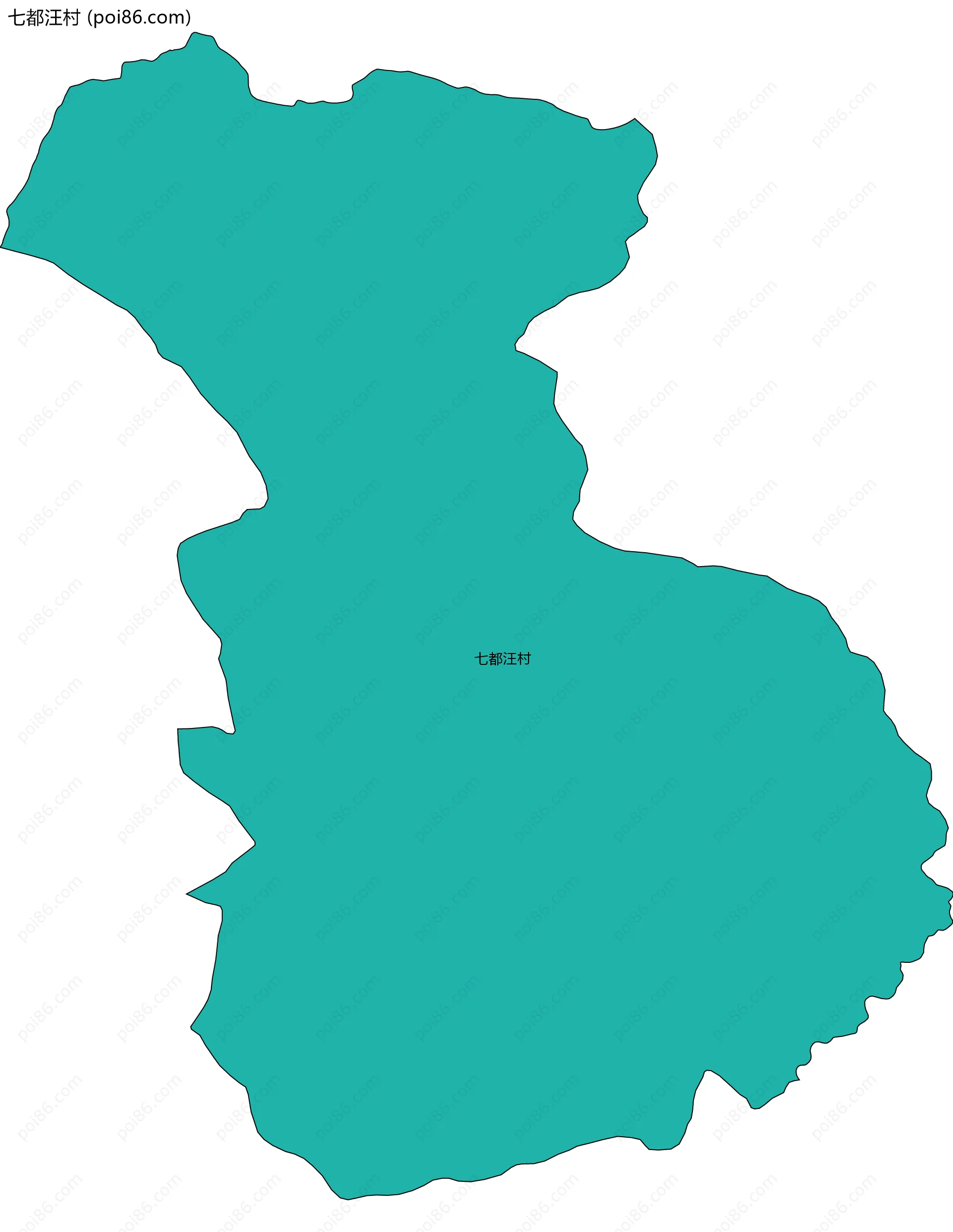 七都汪村边界地图