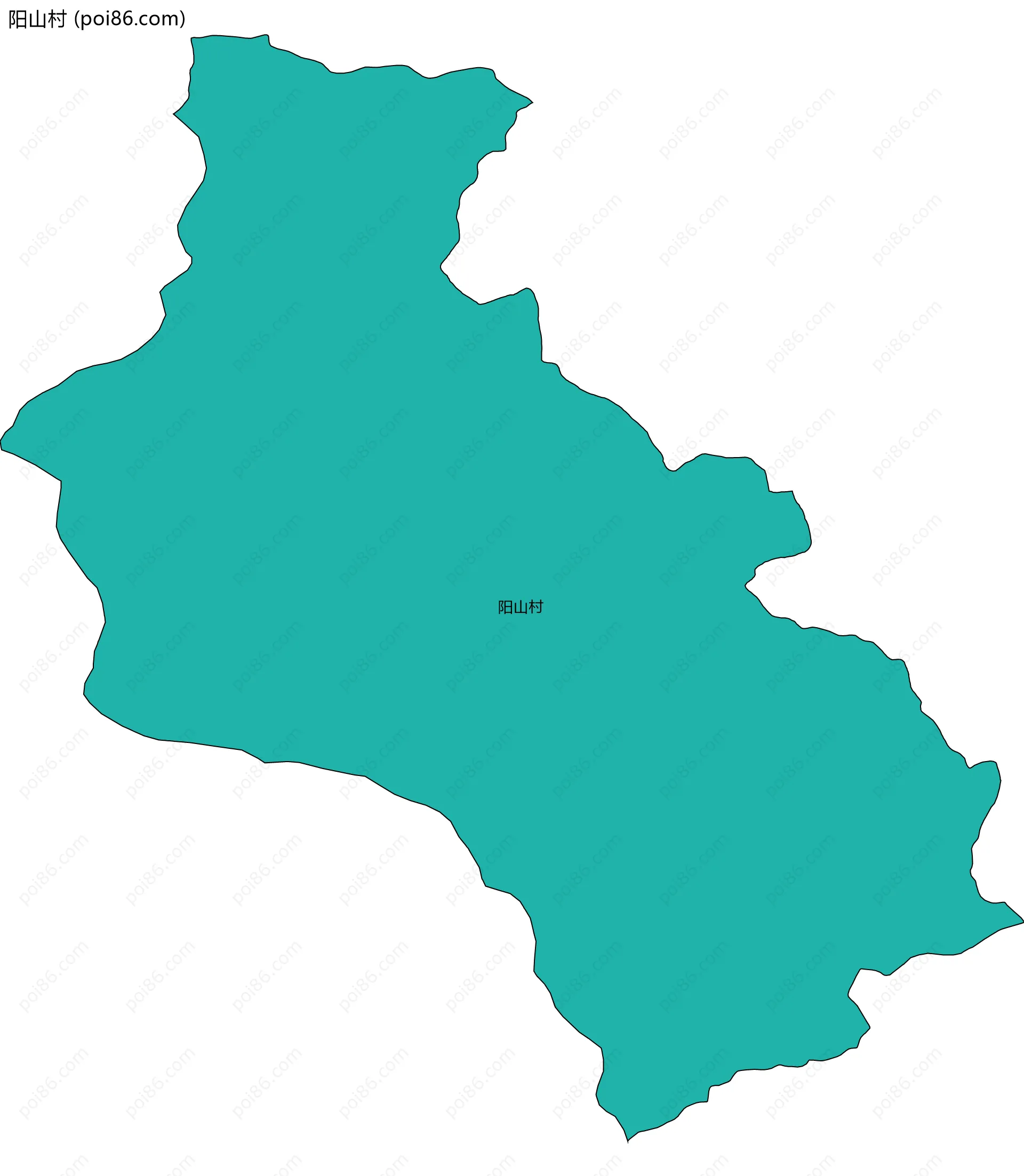 阳山村边界地图