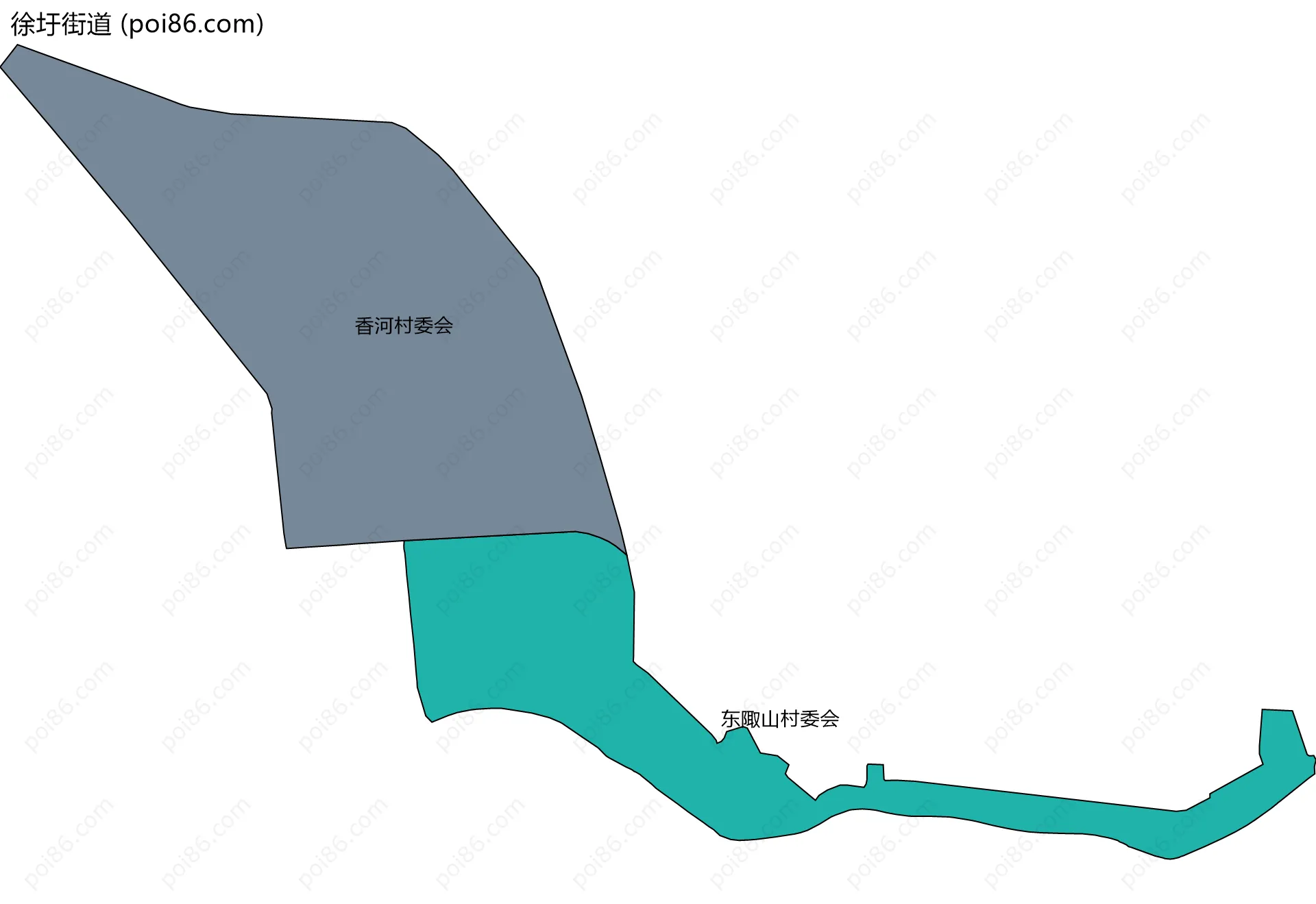 徐圩街道边界地图(五级行政区划)