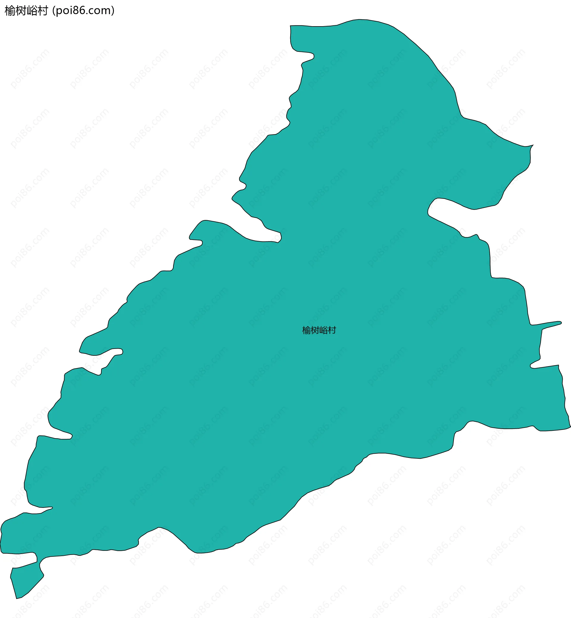 榆树峪村边界地图