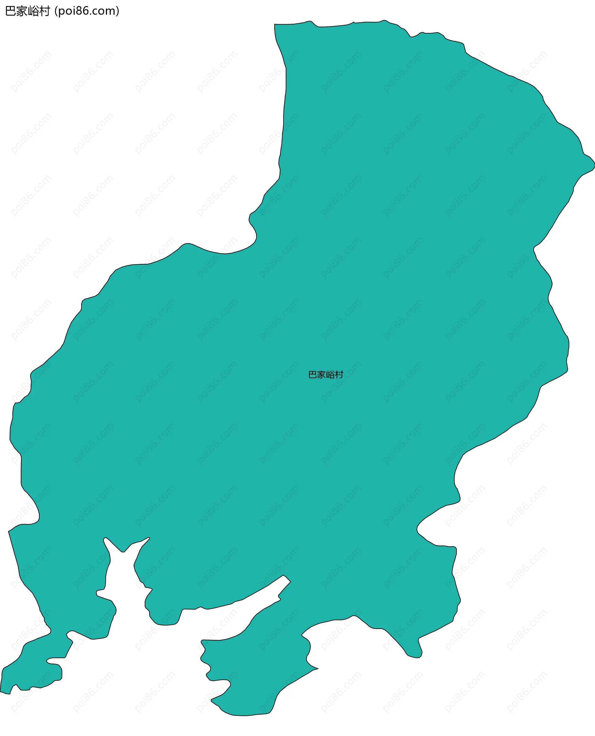 巴家峪村边界地图