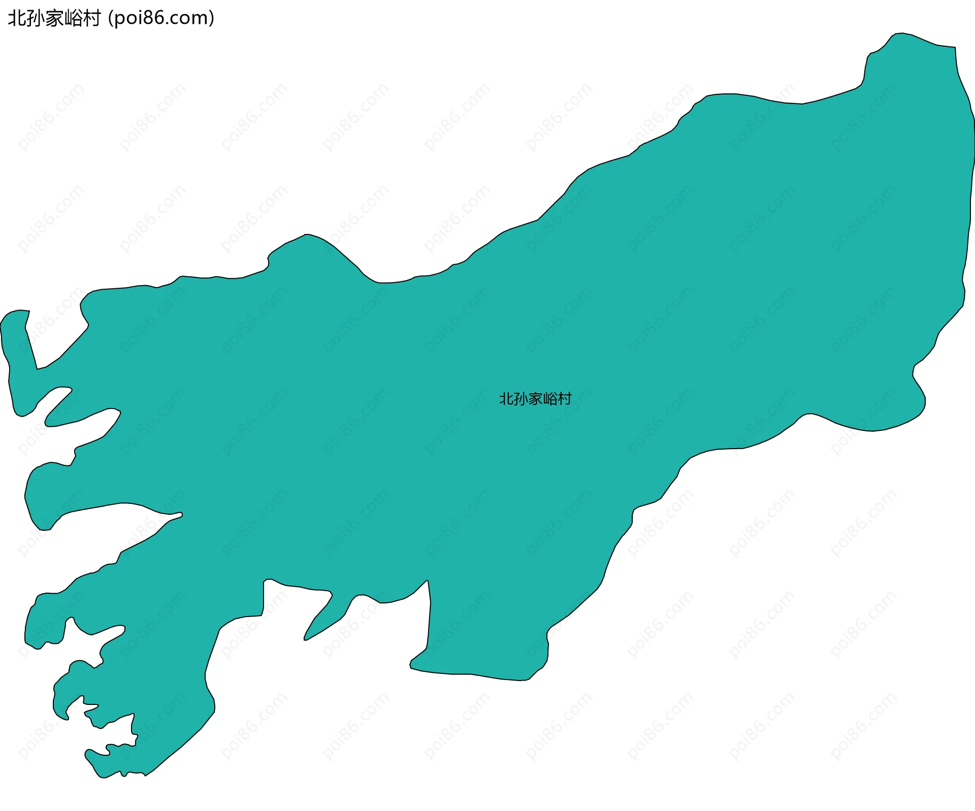 北孙家峪村边界地图