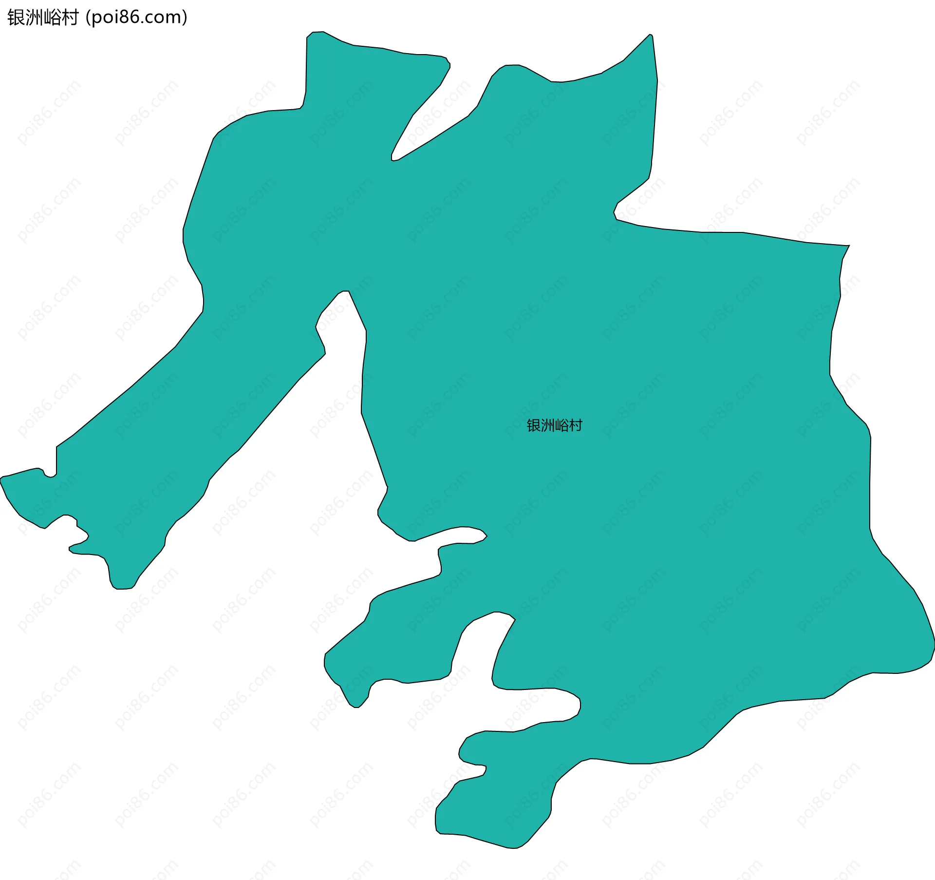 银洲峪村边界地图