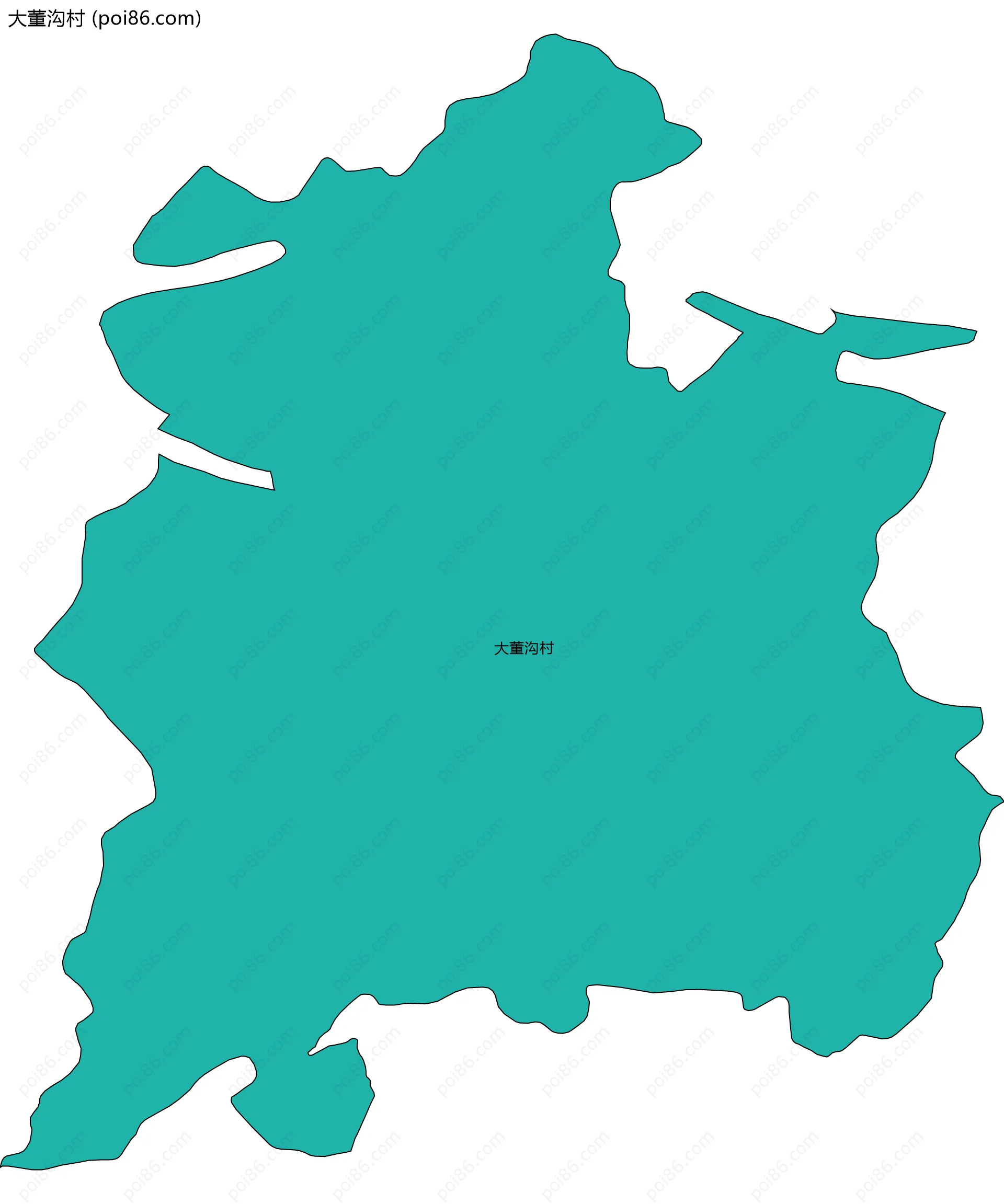 大董沟村边界地图