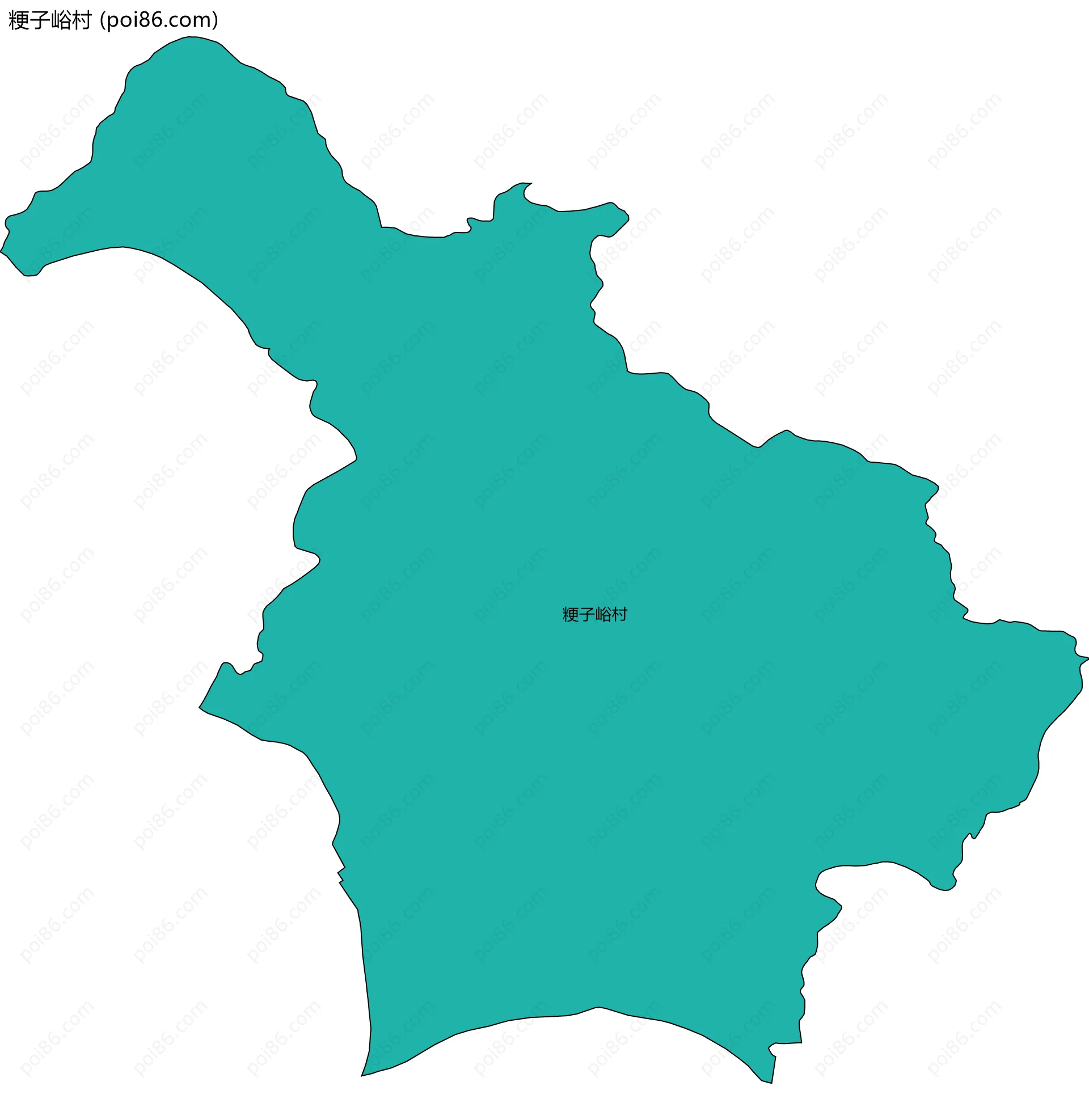 粳子峪村边界地图