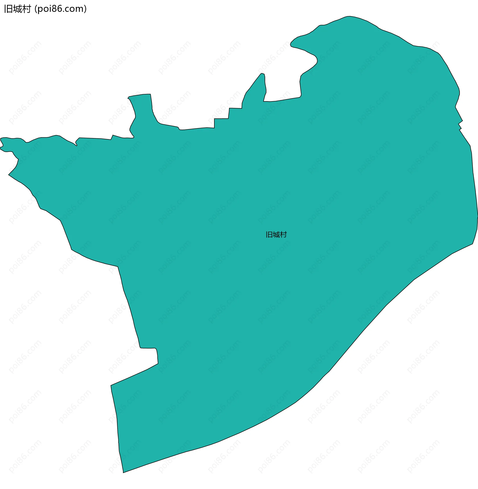 旧城村边界地图