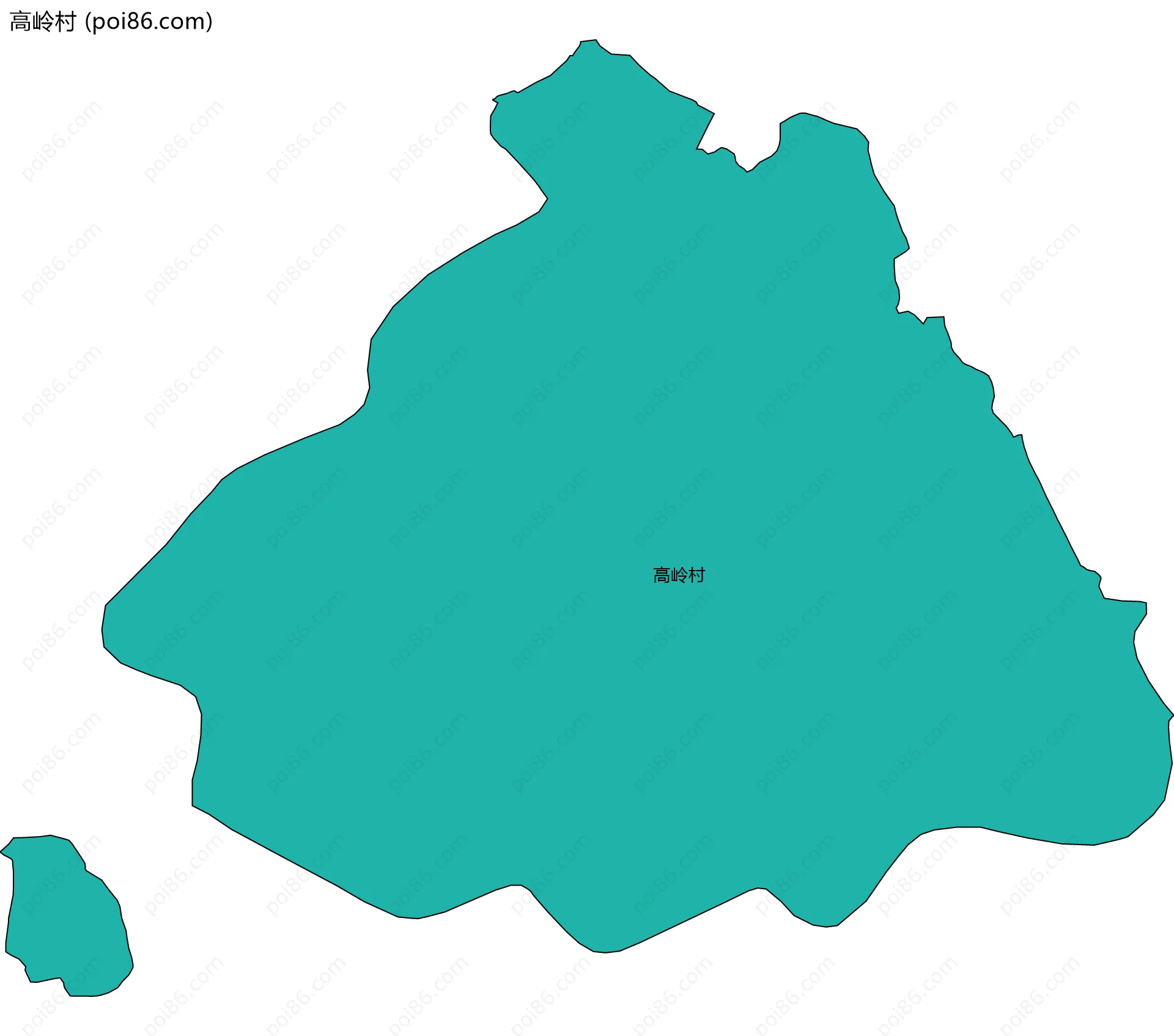 高岭村边界地图