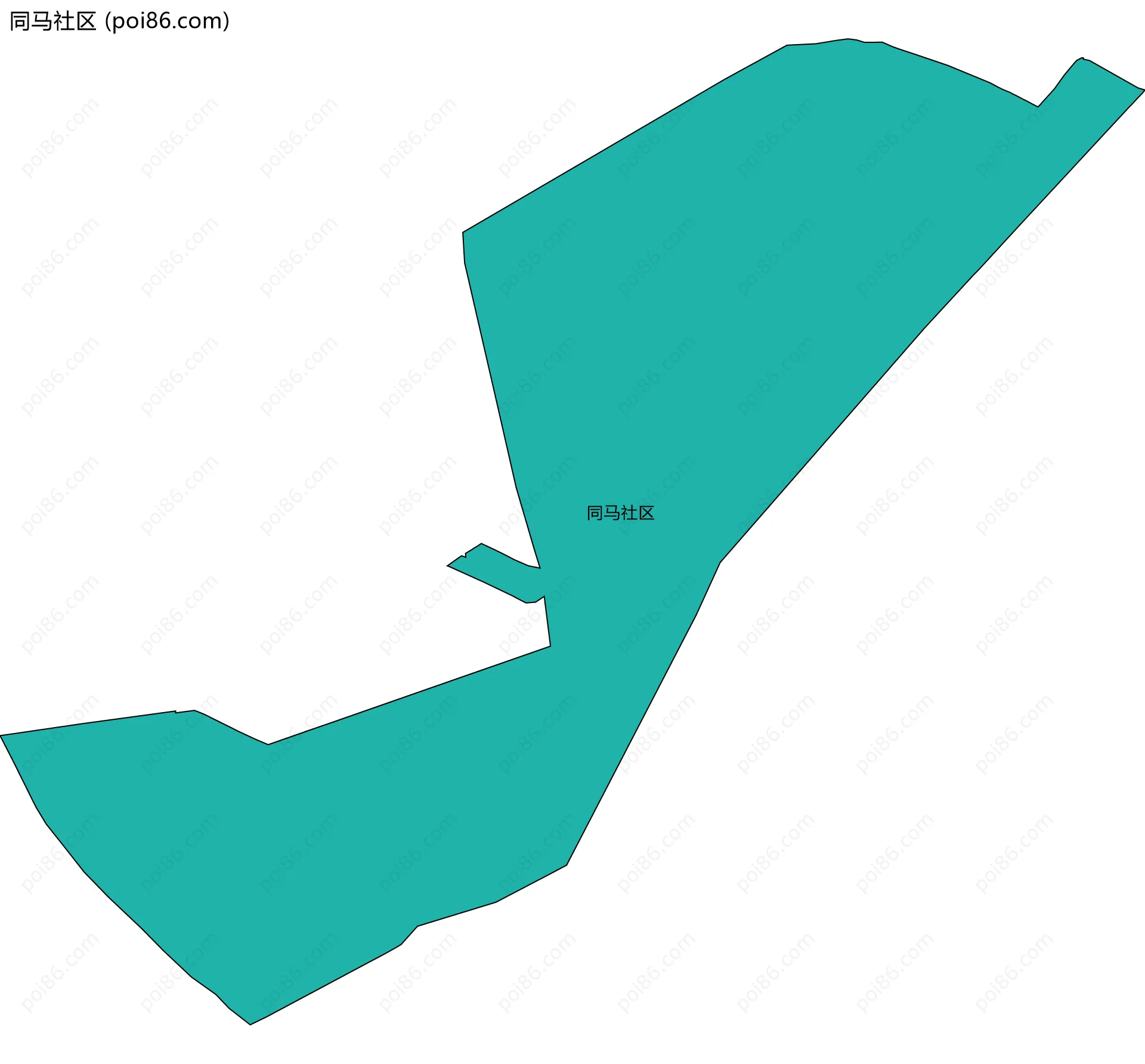 同马社区边界地图