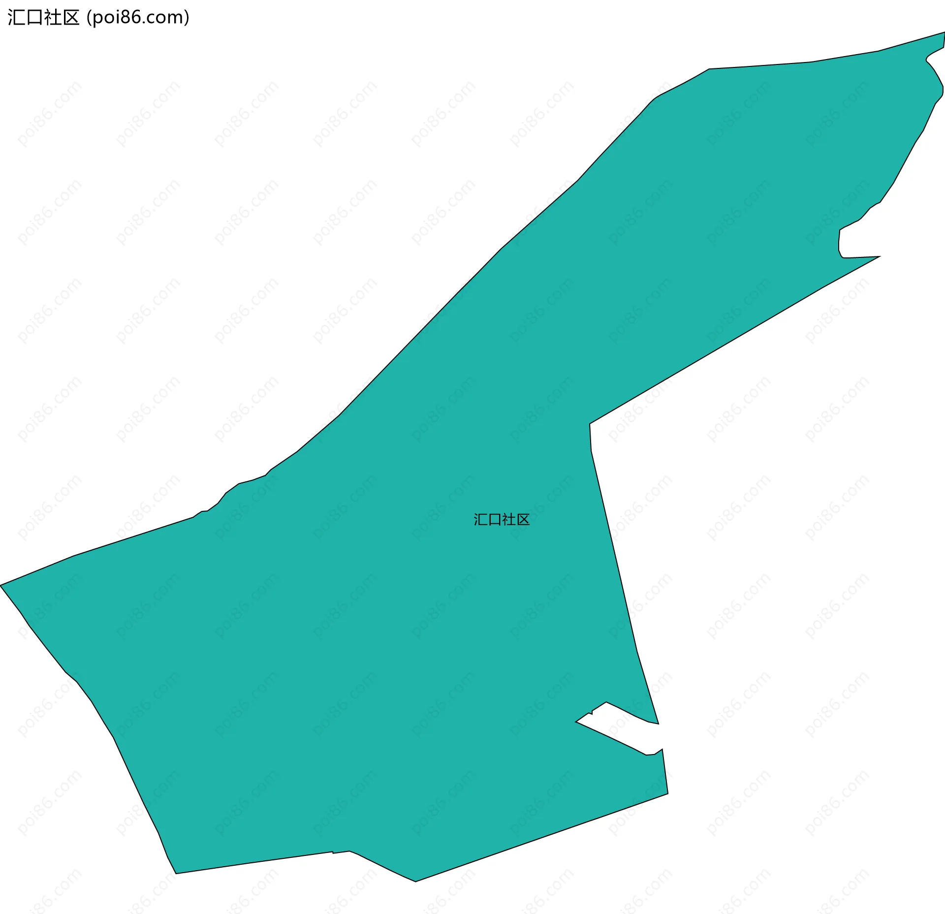 汇口社区边界地图