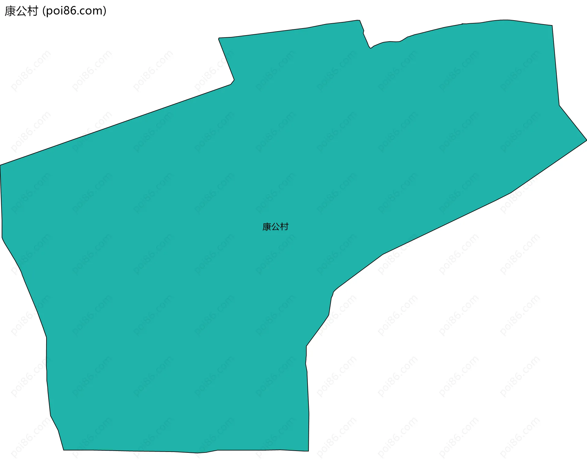 康公村边界地图
