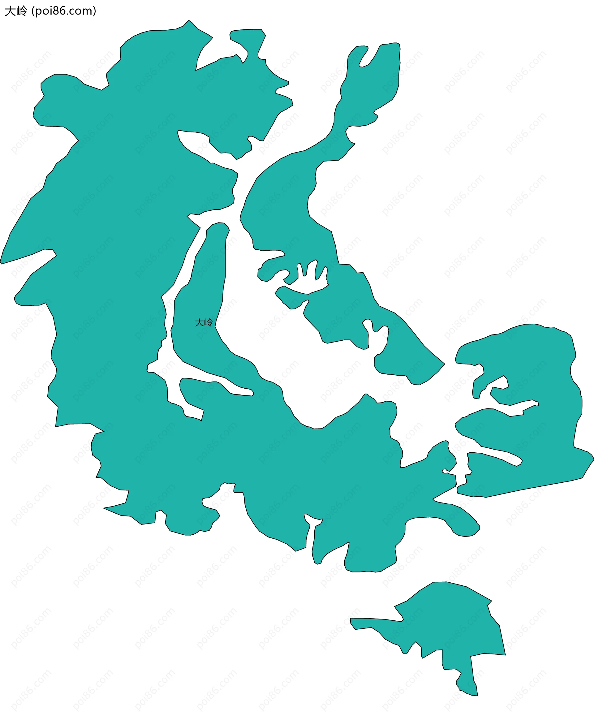 大岭边界地图