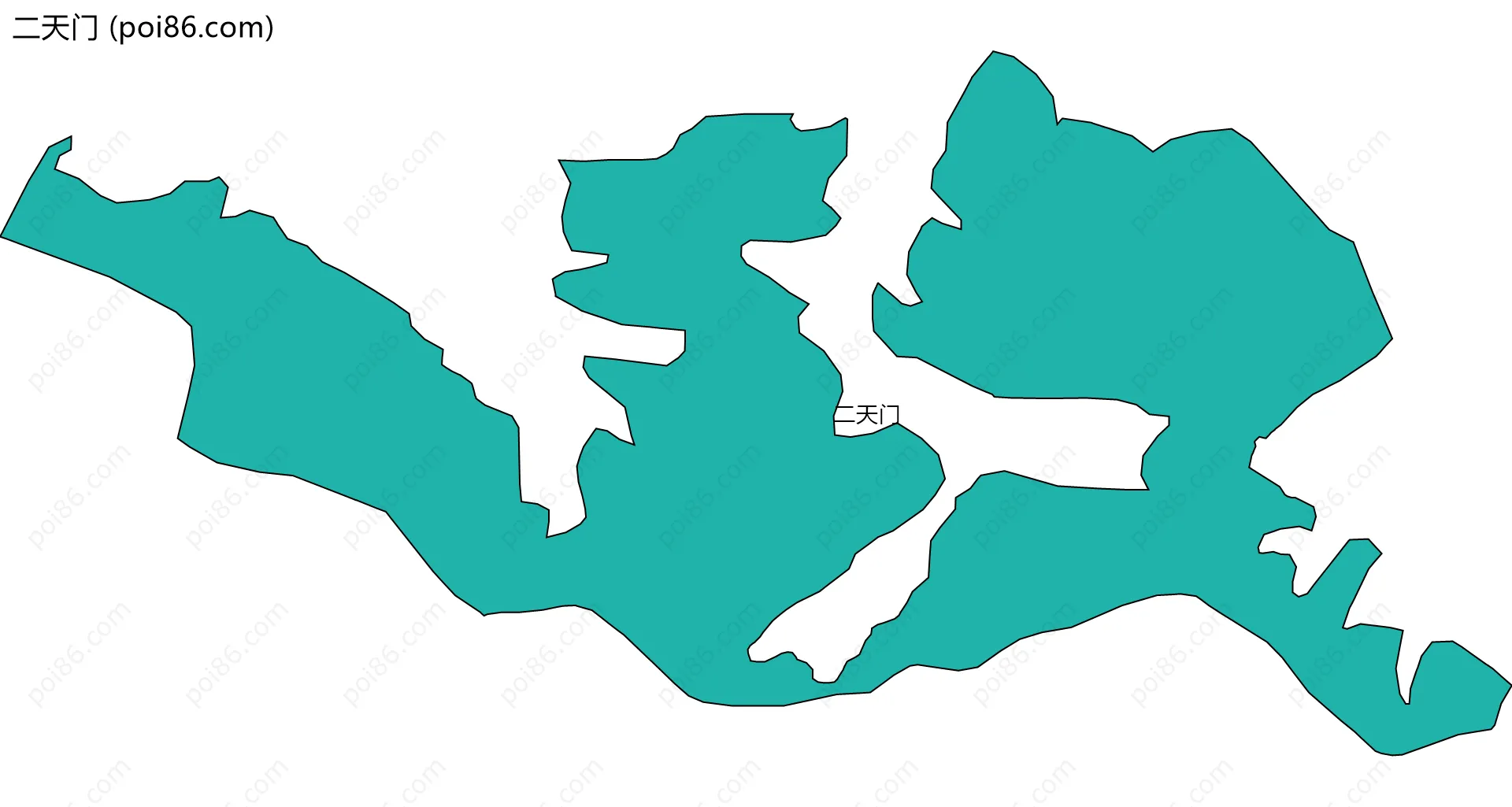 二天门边界地图