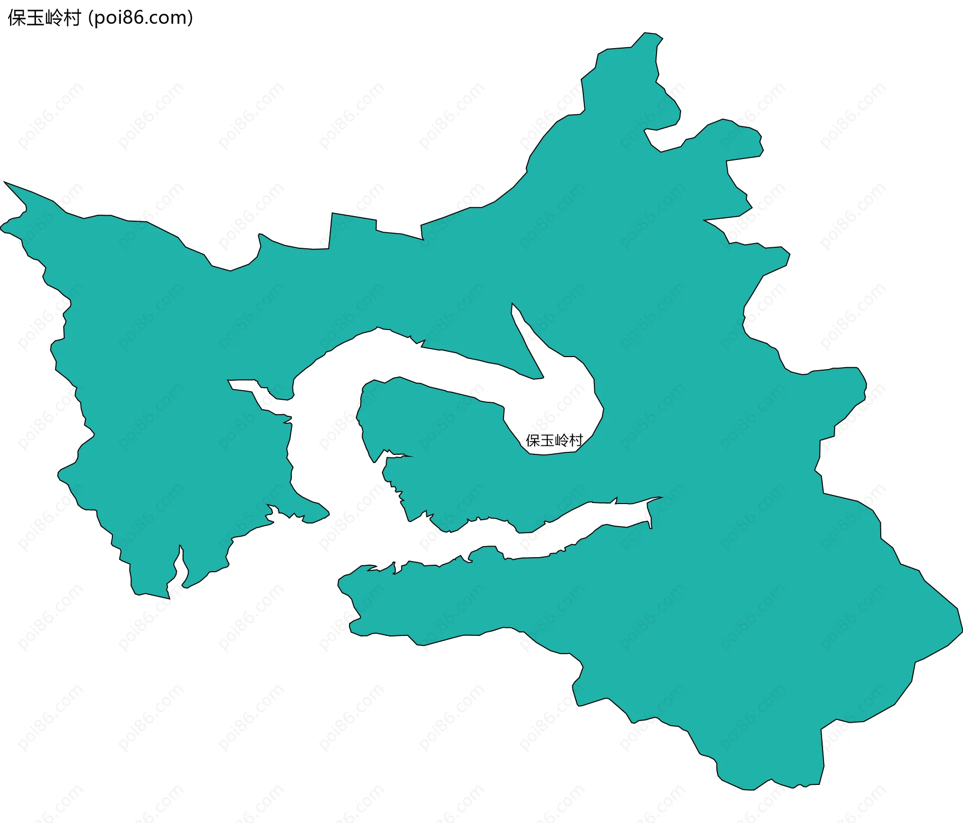 保玉岭村边界地图