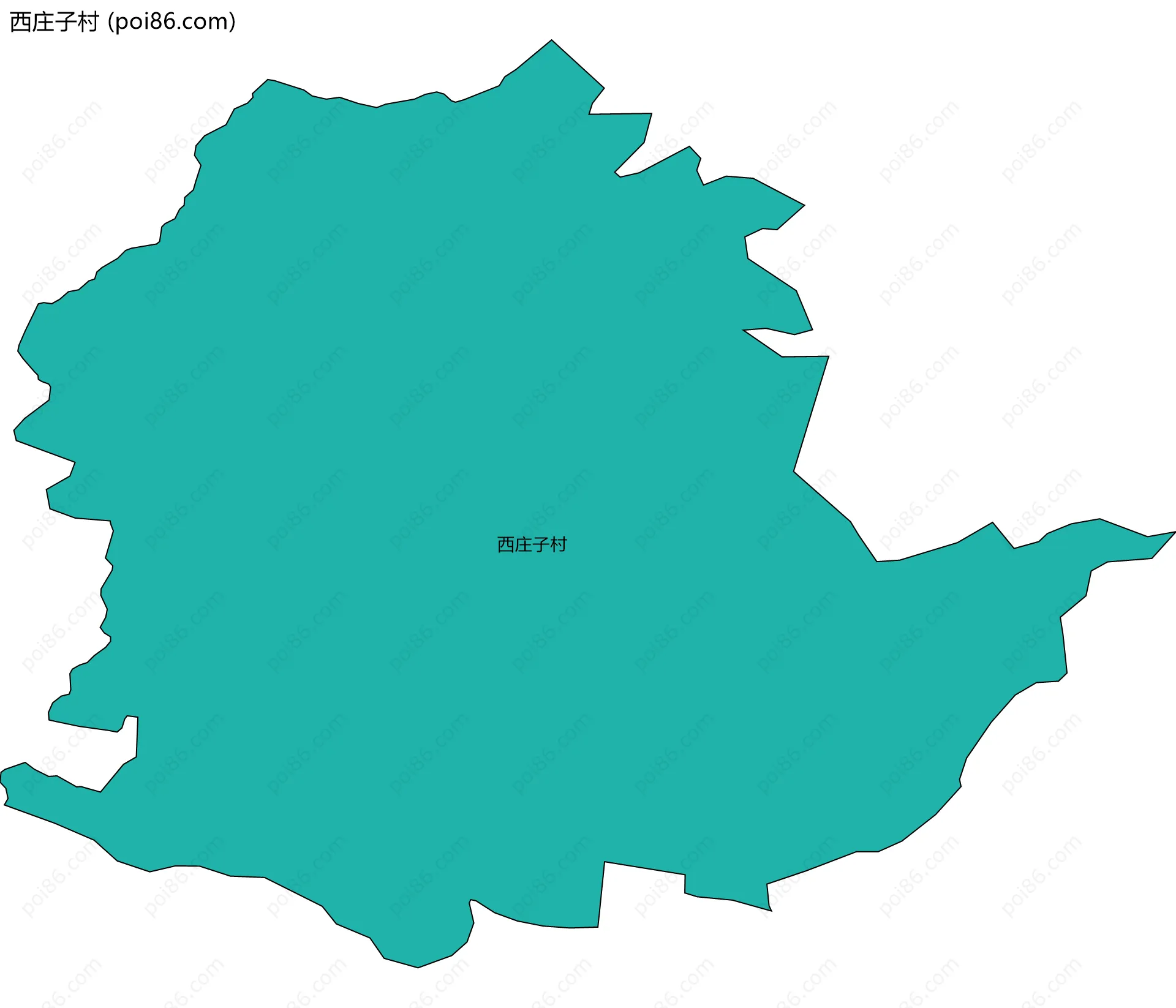 西庄子村边界地图