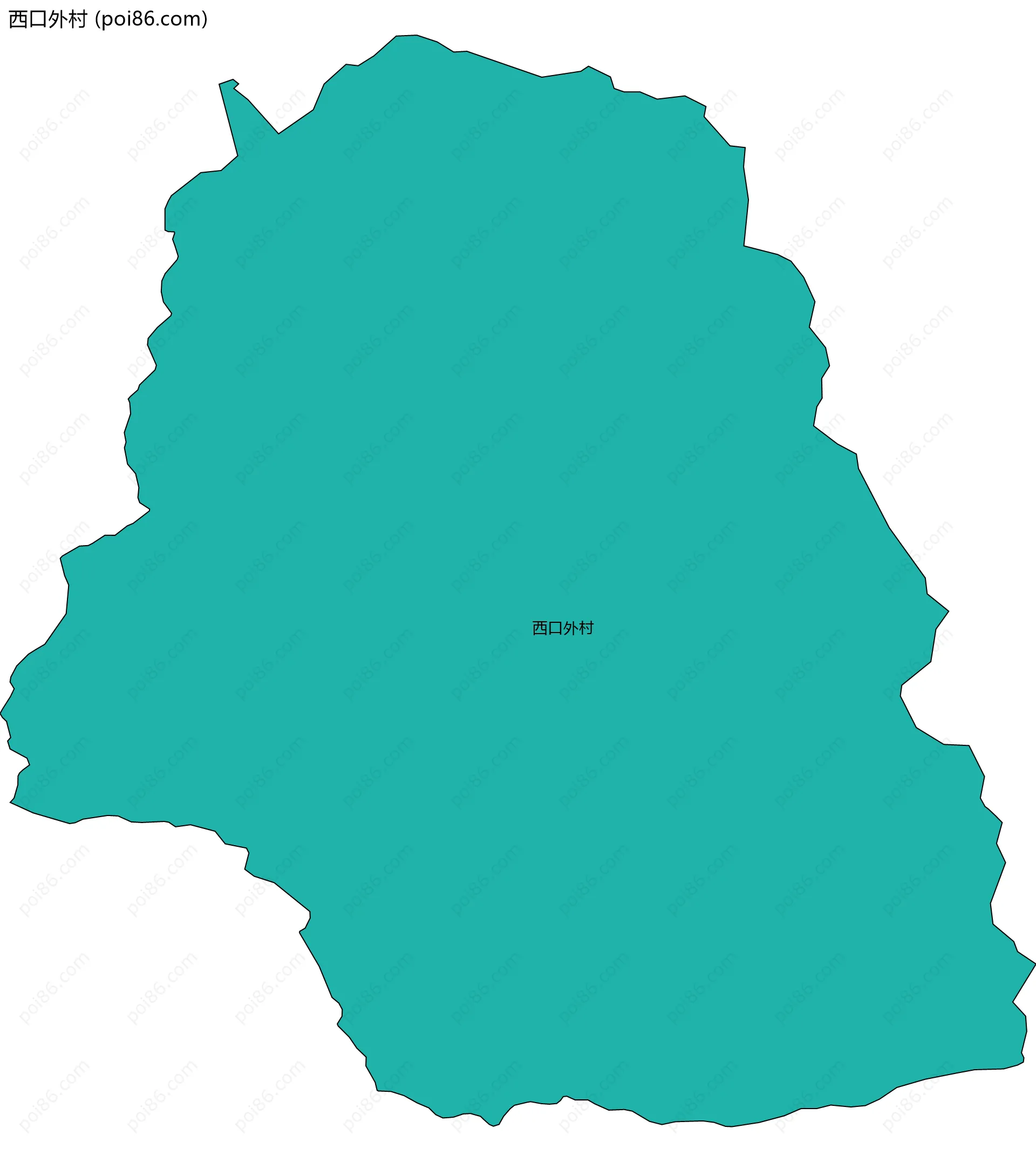 西口外村边界地图