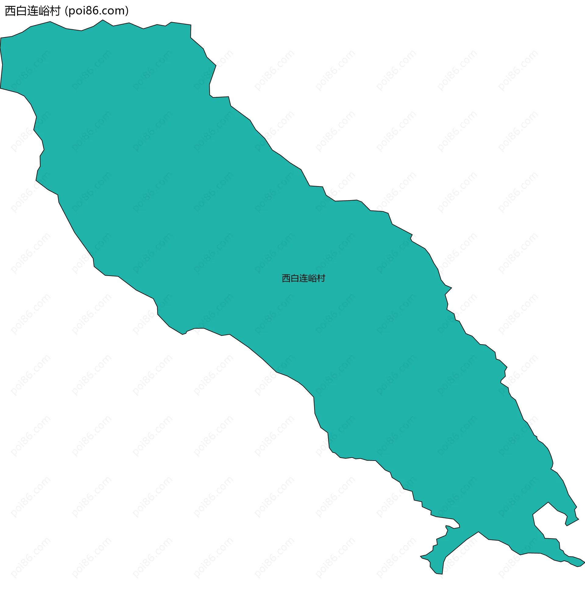 西白连峪村边界地图