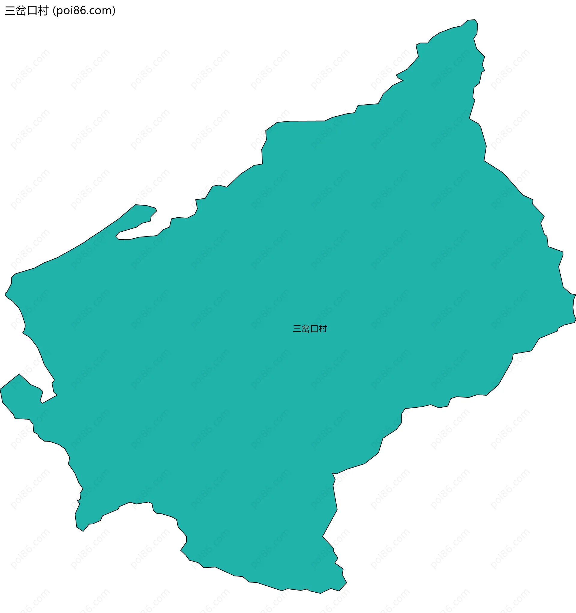 三岔口村边界地图