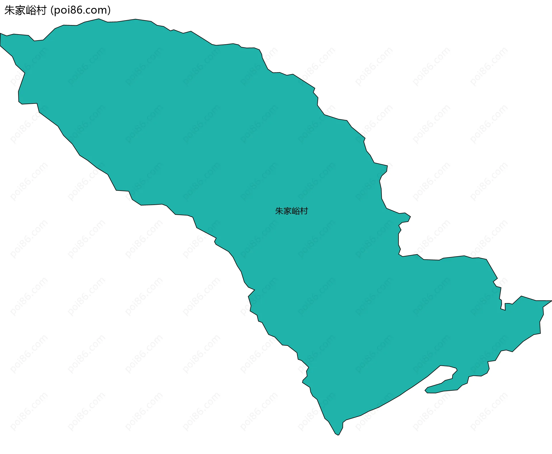 朱家峪村边界地图