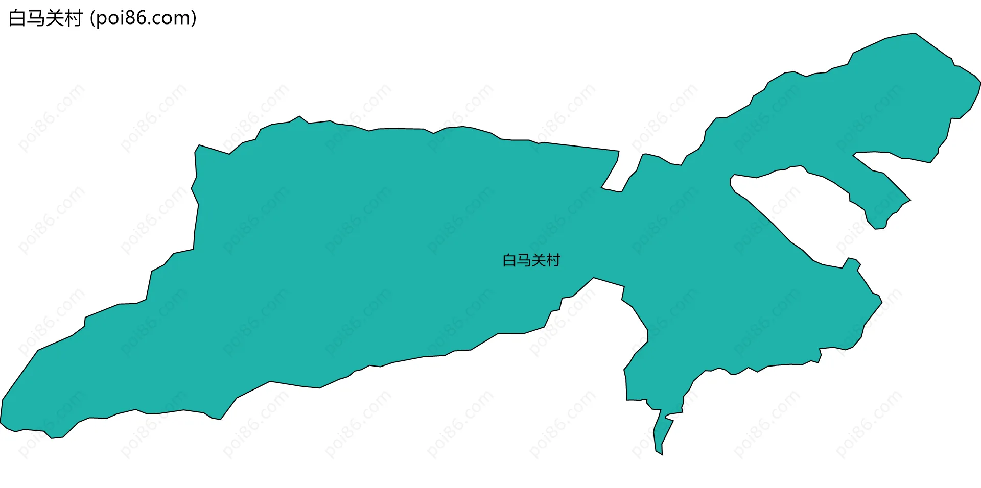 白马关村边界地图