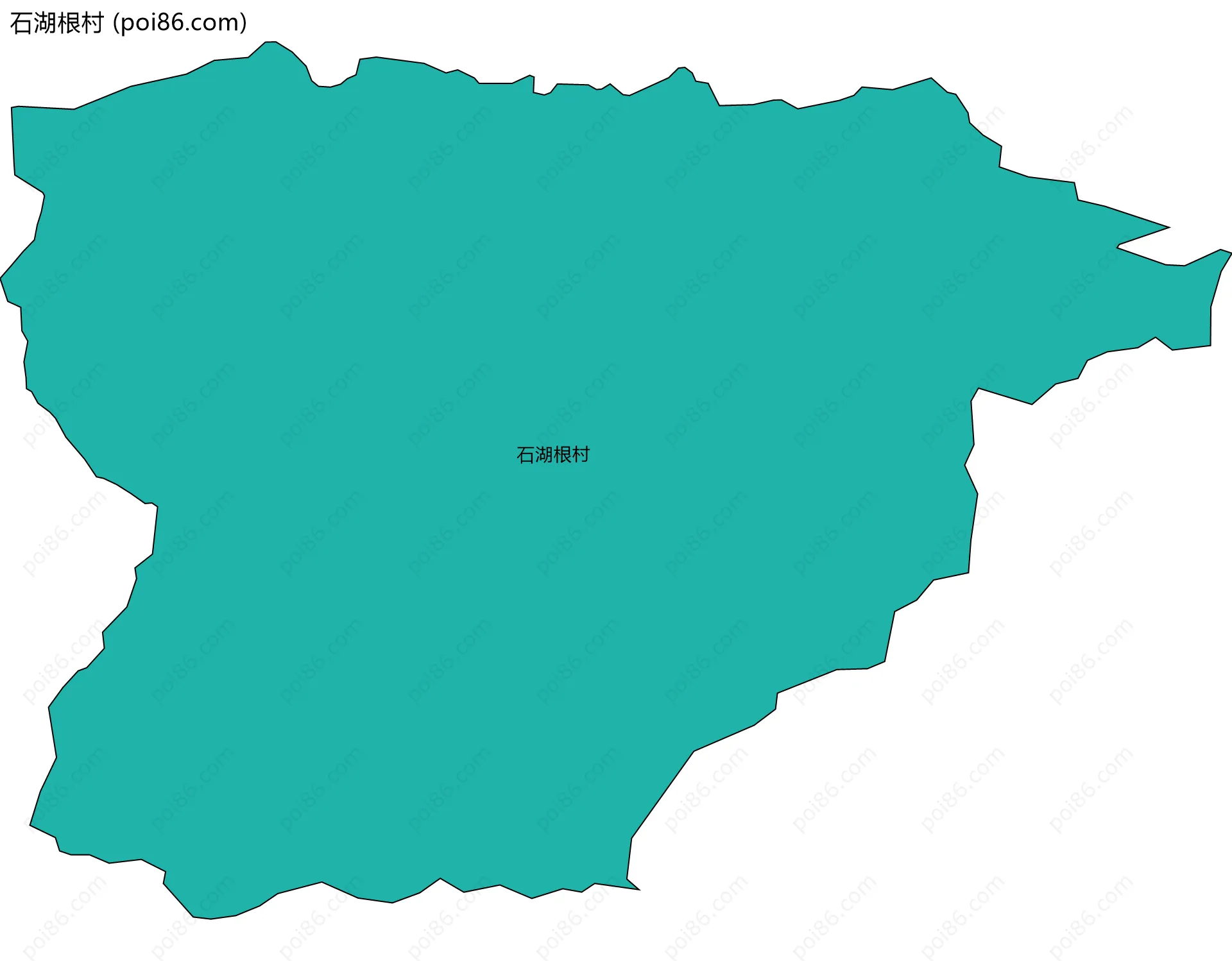石湖根村边界地图